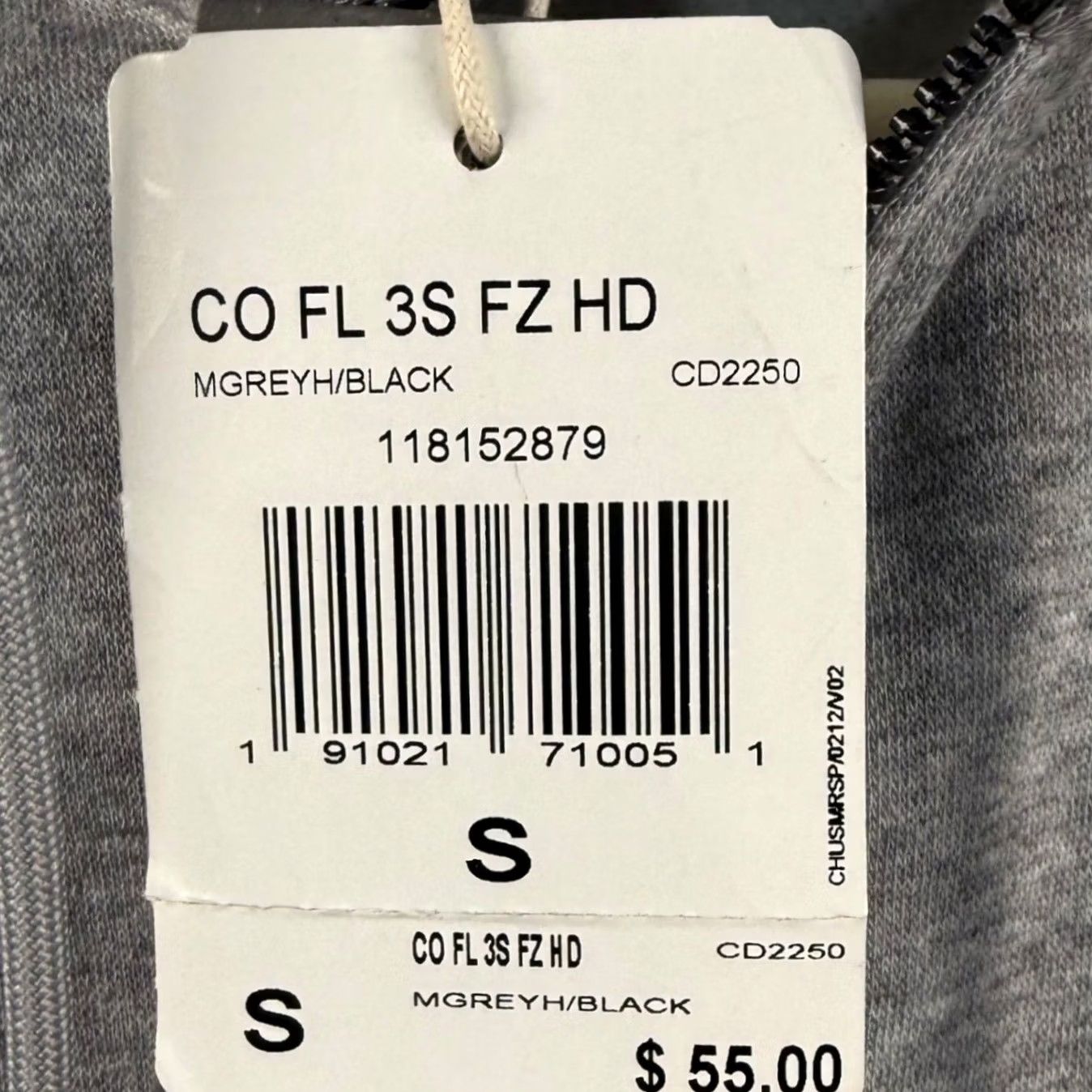 Adidas Adidas Men Small Core Fleece 3-Stripes Full Zip Hoodie Athleisure NWT Sportswear Grey Size US S / EU 44-46 / 1 - 2 Thumbnail