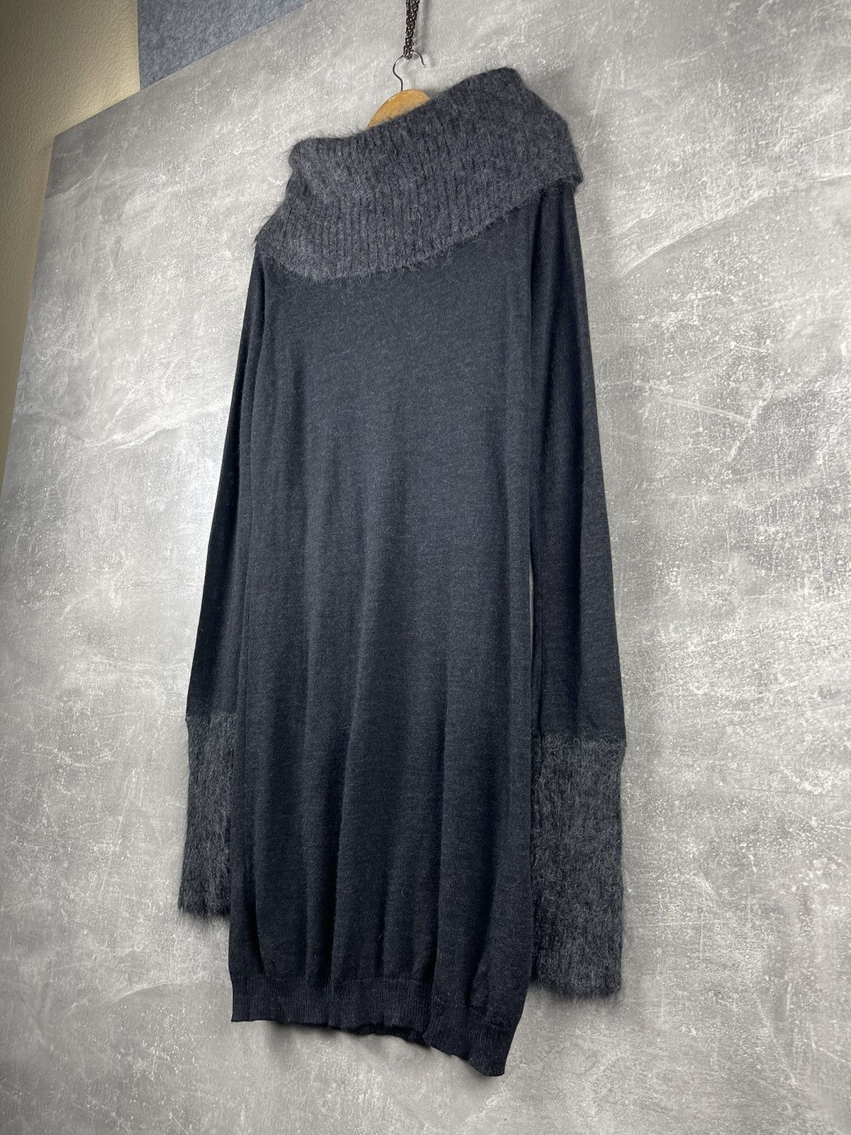 Armani Armani Jeans AJ Knit Sweater Dress Cowl Neck Mohair Blend Size M / US 6-8 / IT 42-44 - 3 Thumbnail