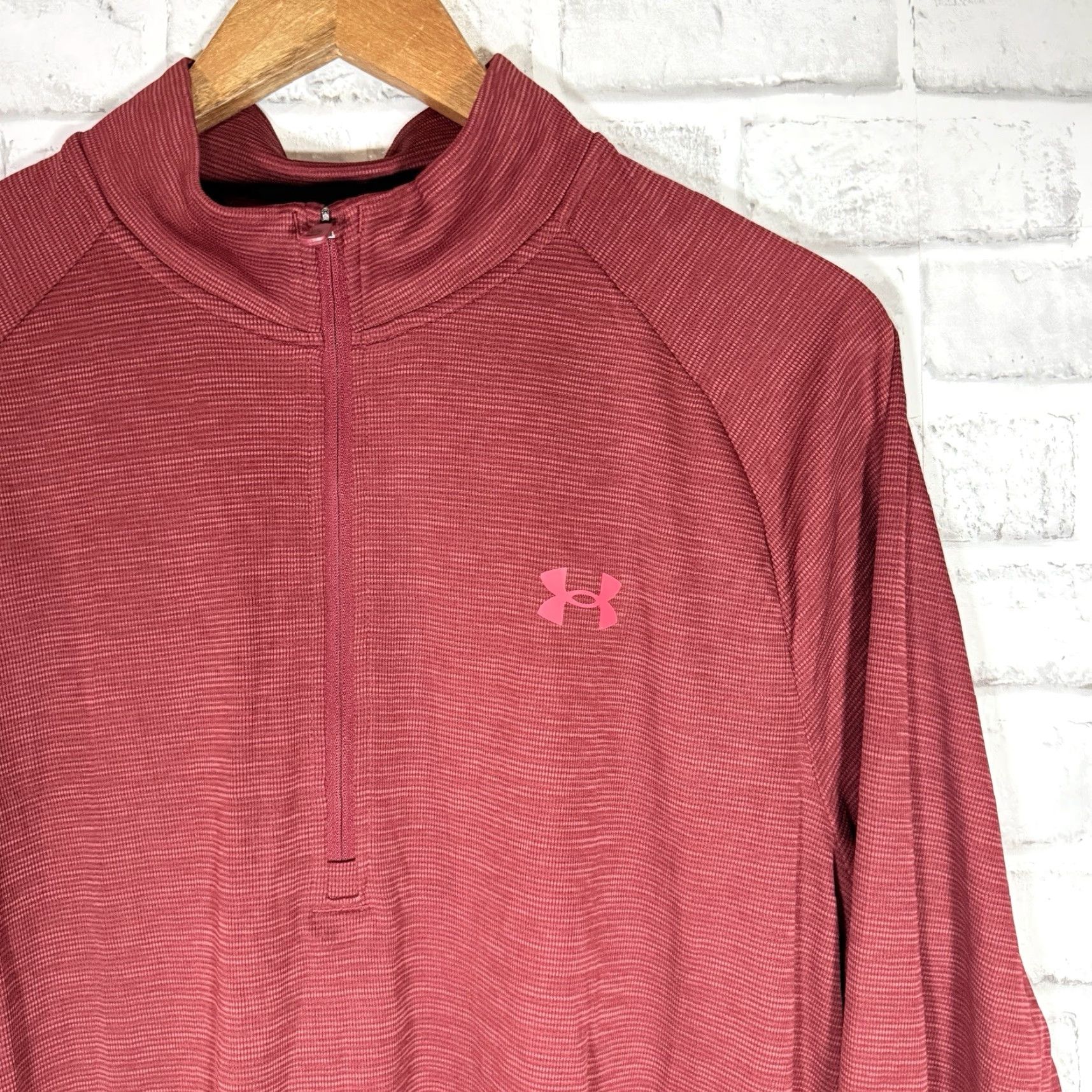 Under Armour Under Armour Sweatshirt Adult Large Red Half Zip Athletic Pullover Mens Size US L / EU 52-54 / 3 - 2 Thumbnail