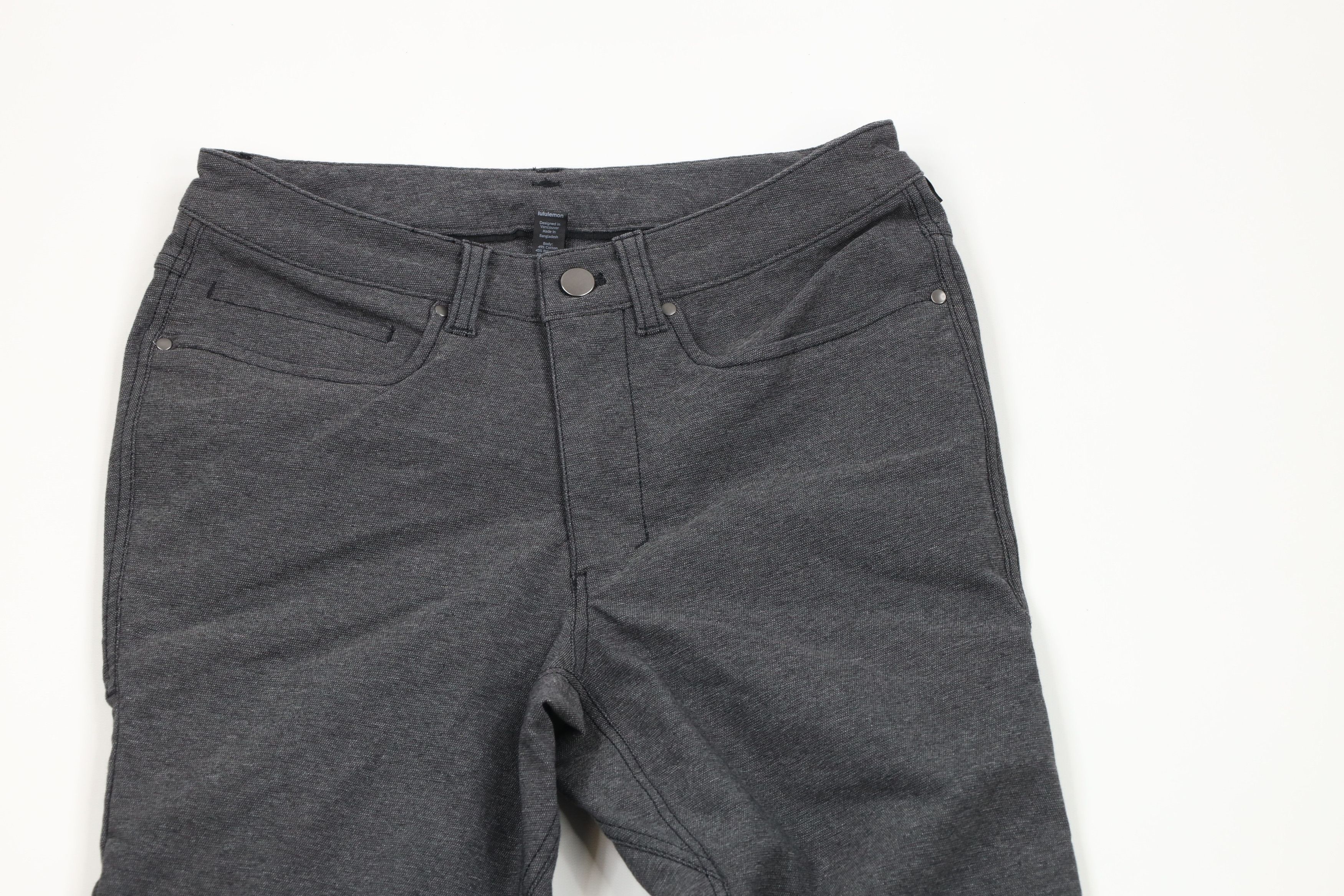 Lululemon × Vintage Lululemon Stretch Skinny Leg Knit Chino Pants Trousers Gray Size US 28 / EU 44 - 2 Thumbnail