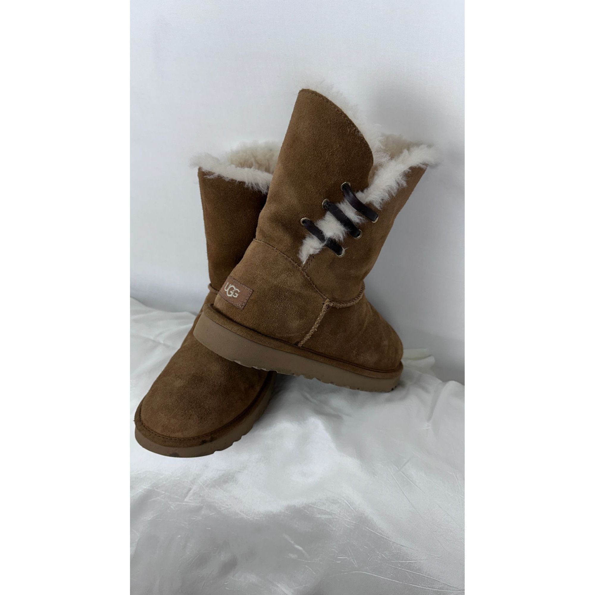 Ugg UGG Womens Brown Suede & Sheepskin Lined Winter Boots Size 8 Size US 8 / IT 38 - 5 Thumbnail