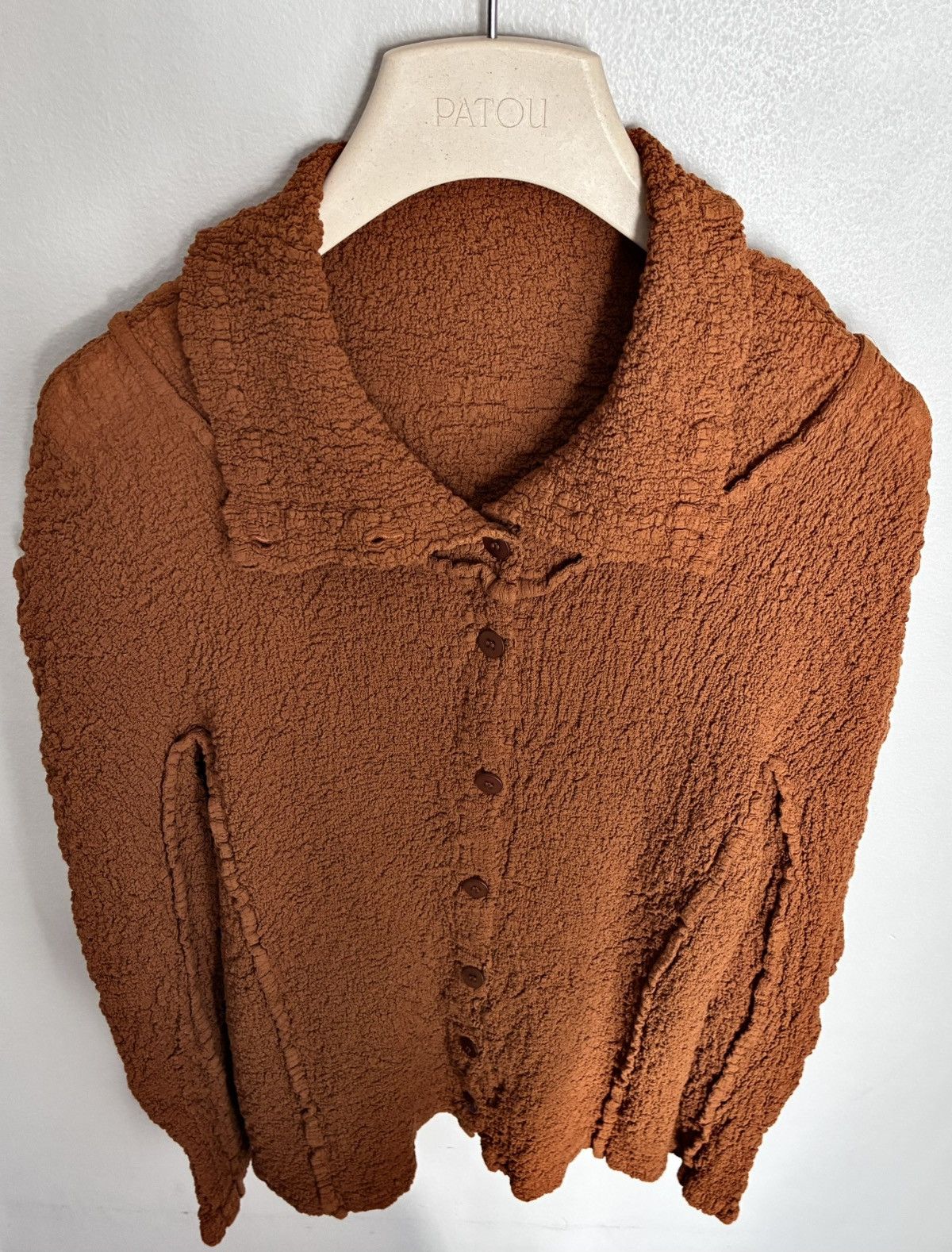 Issey Miyake ISSEY MIYAKE ME SS22 Toffee Brown Cauliflower Button Shirt Size US M / EU 48-50 / 2 - 4 Thumbnail