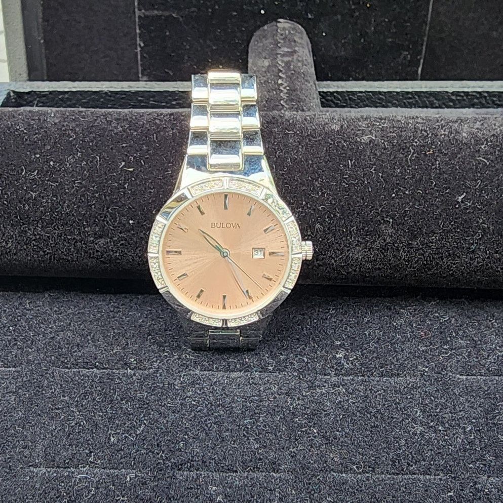 Bulova Bulova Diamond Mother of Pearl Dial Stainless Steel Watch Size ONE SIZE - 2 Thumbnail