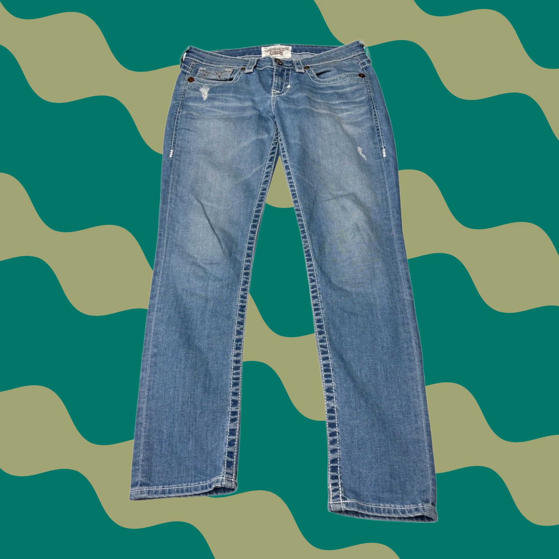 Vintage BIG STAR Jeans Liv Medium Wash Straight Leg Womens 30X29 Size 30" / US 8 / IT 44 - 1 Thumbnail
