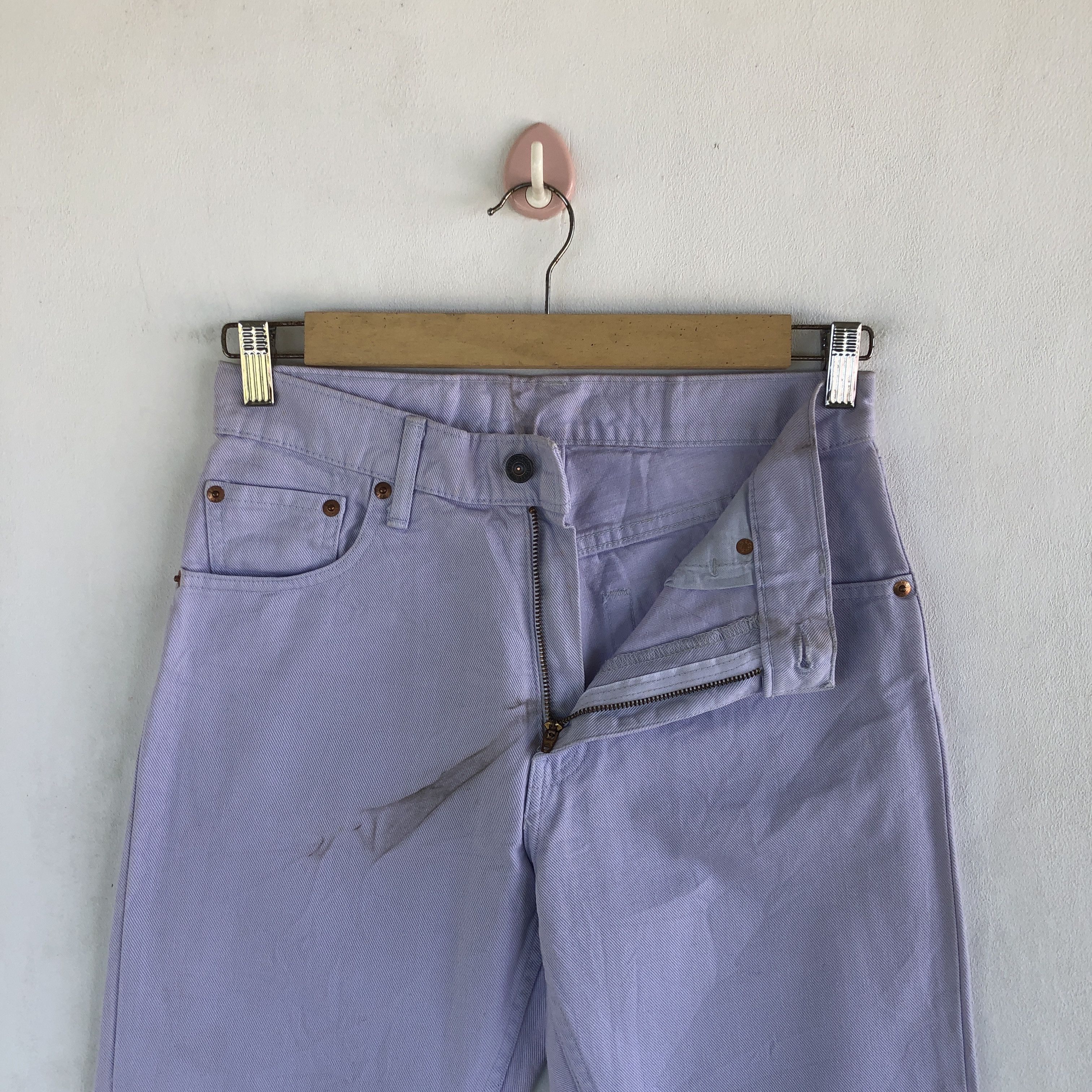 Levi's × Vintage Vintage Dirty Levis 554 Jeans Levi's Purple Denim Size 28" / US 6 / IT 42 - 8 Thumbnail