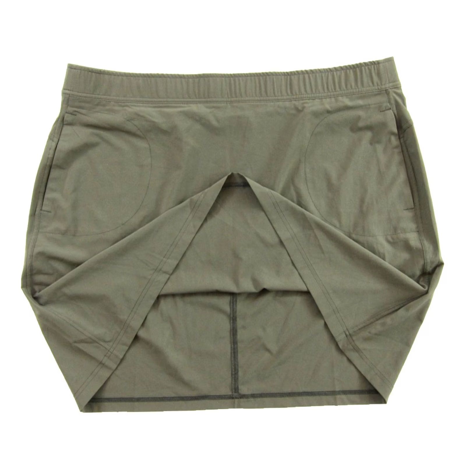 Eddie Bauer NWT Eddie Bauer Thyme Green Stretch Escapelite Elastic Waist Pocket Skirt XL Size 40" / US 18 - 3 Thumbnail
