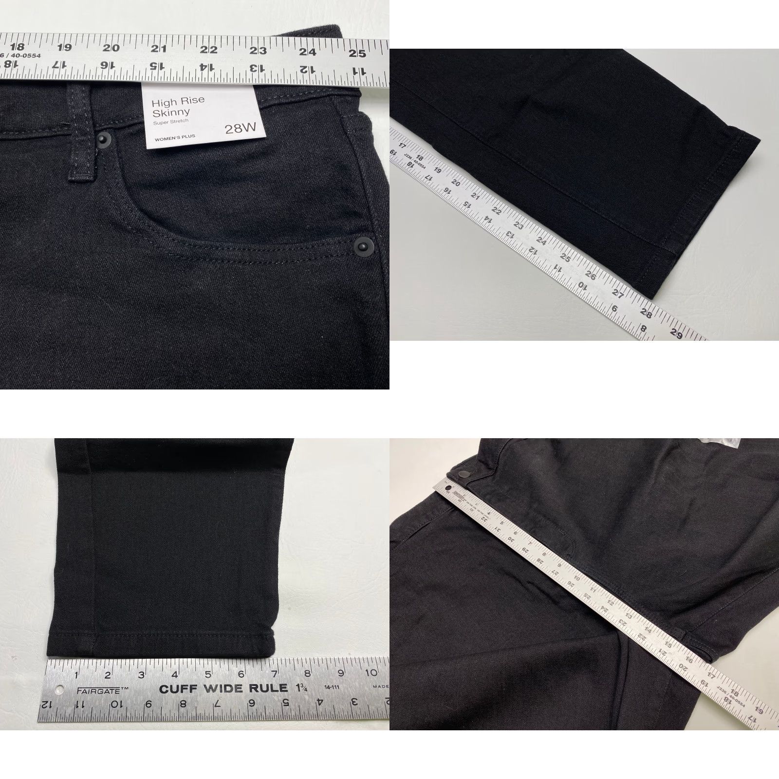 Vintage NWT Sonoma Jeans Plus 28W 48x28 Black High Rise Skinny SuperStretch Jeans Women's 28W Plus Size Sonoma Goods for Life City Jeans Size 28" / US 6 / IT 42 - 8 Thumbnail
