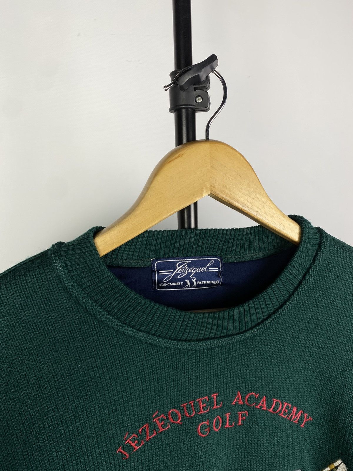 Designer × Vintage Vintage 90s Big golf print wool knitted sweater Y2K Size US S / EU 44-46 / 1 - 5 Thumbnail