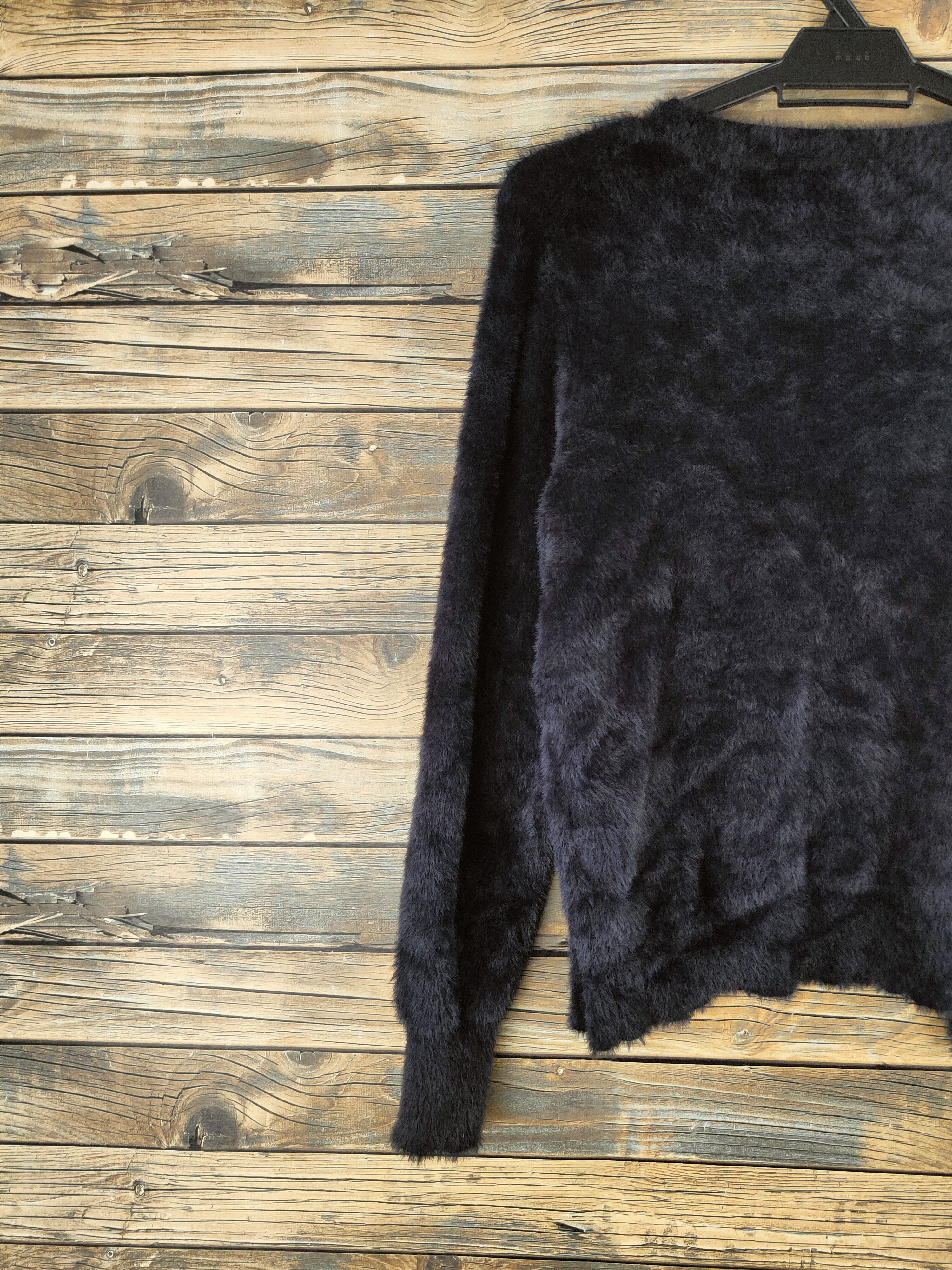 Vintage DL Do Classe Navy Fur Mohair Knitwear Cardigans #46-458 Size M / US 6-8 / IT 42-44 - 8 Thumbnail