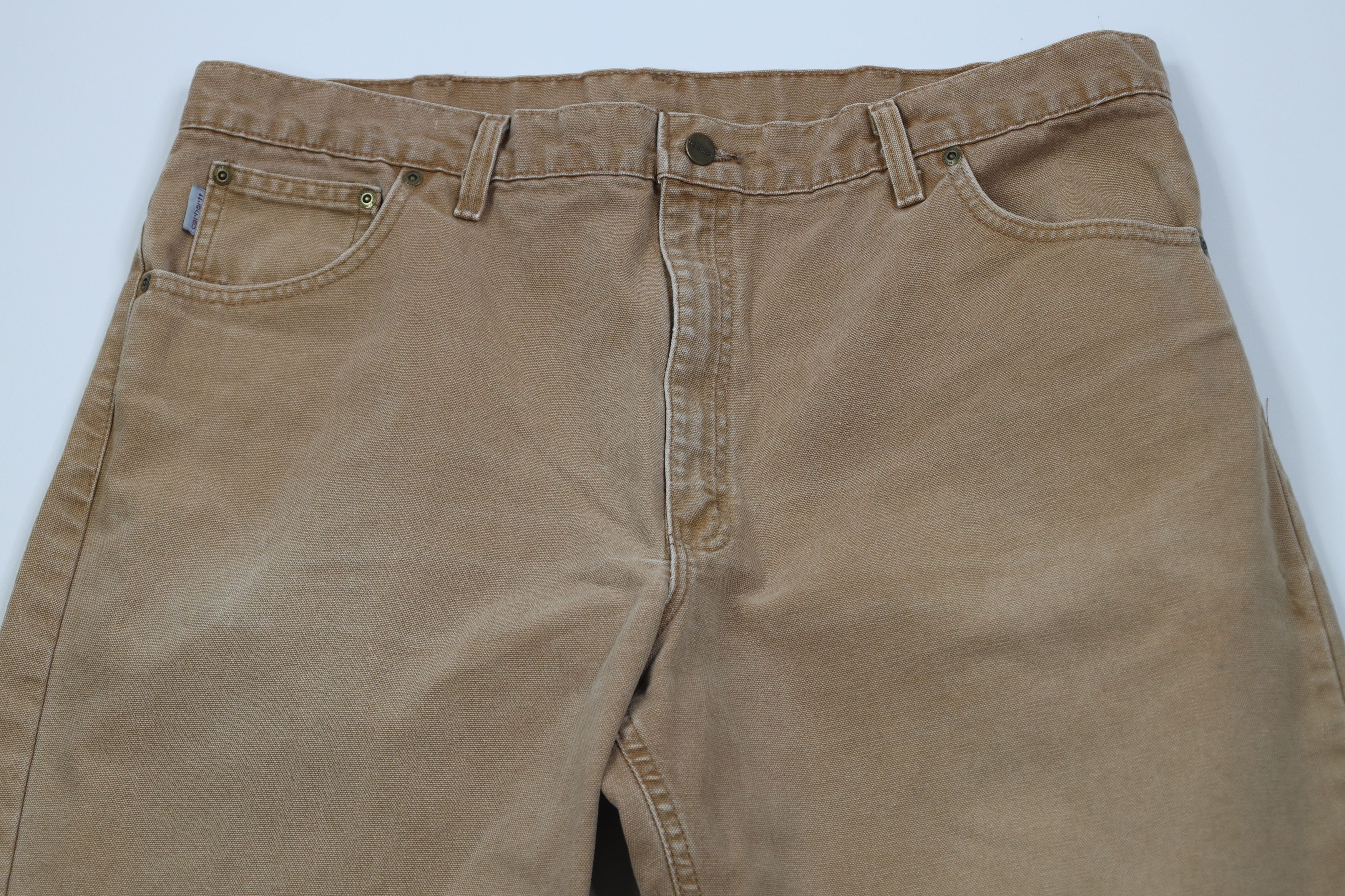 Carhartt Vintage 90s Carhartt Wide Leg Canvas Dungaree Pants USA Size US 40 / EU 56 - 2 Thumbnail