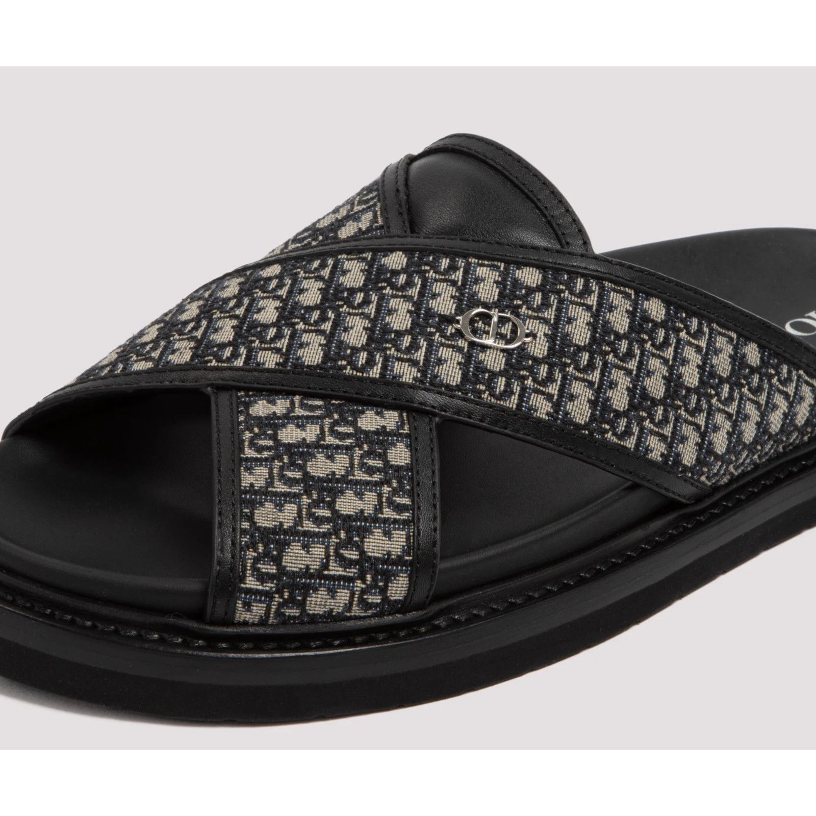 Dior Dior Mens Aqua Oblique Jacquard Logo Slide Slip On 42 9 Size US 9 / EU 42 - 9 Thumbnail