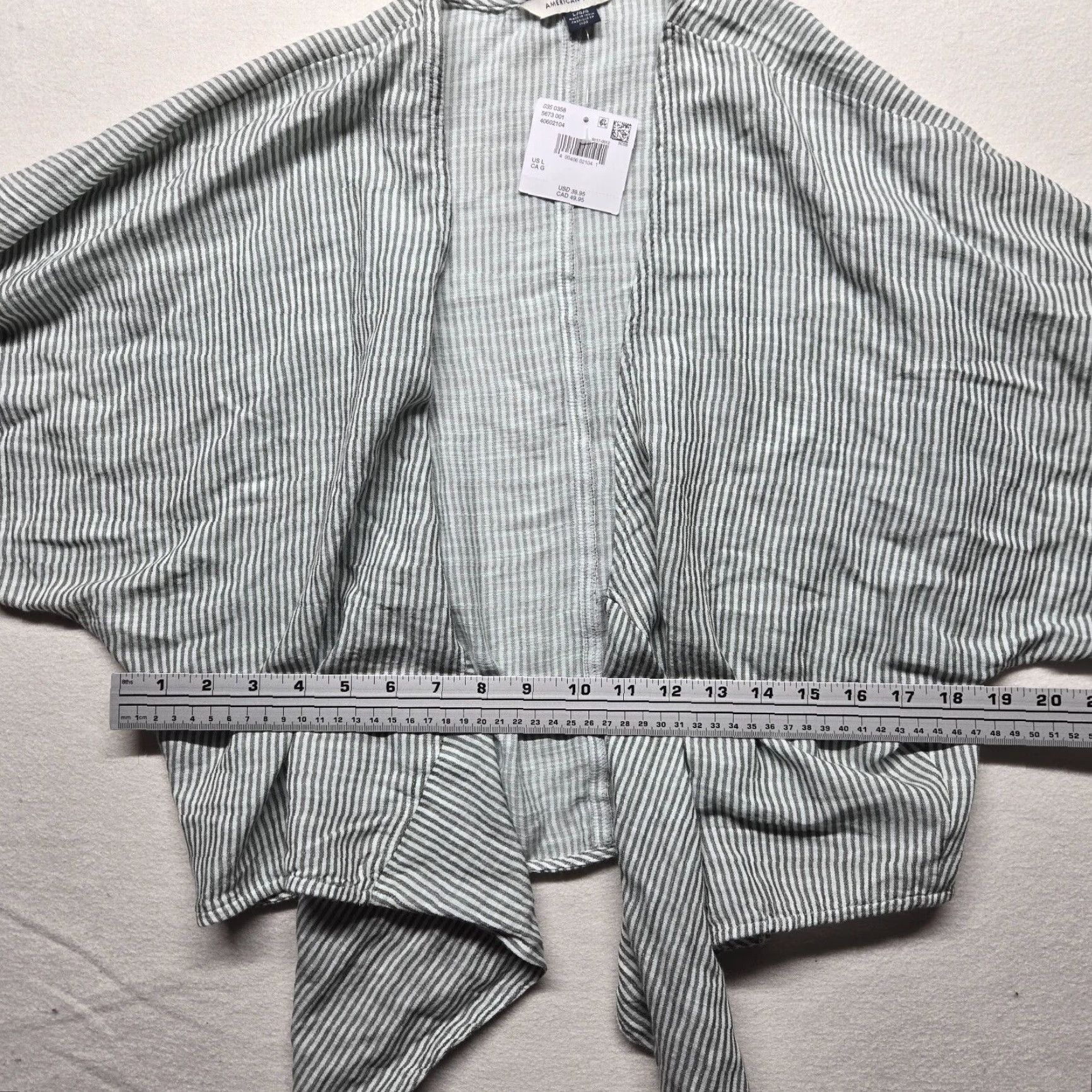 American Eagle Outfitters American Eagle Outfitters Cardigan Women L Gray Sleeveless Lightweight Open Front Knit 90s Bohemian Casual Size L / US 10 / IT 46 - 7 Thumbnail