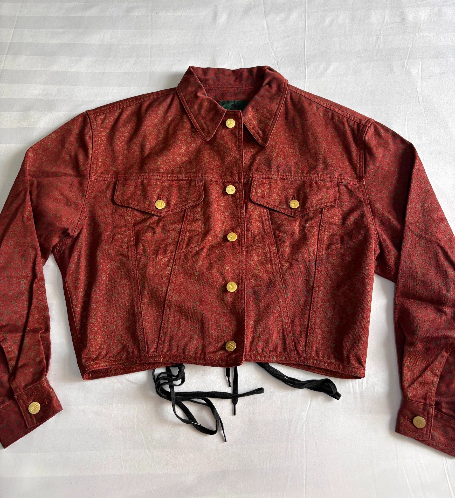 Jean Paul Gaultier JPG Vtg Flower Strap Corset Back Short Wide Jkt Size M / US 6-8 / IT 42-44 - 7 Thumbnail