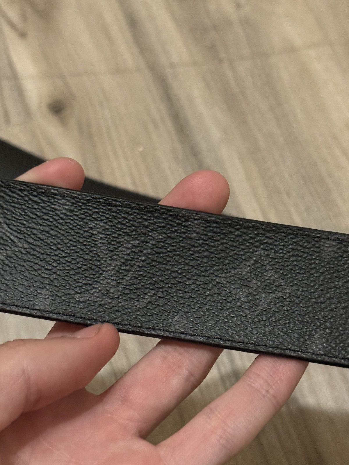 Louis Vuitton Black LV MonoGram Belt Size 34 - 4 Thumbnail