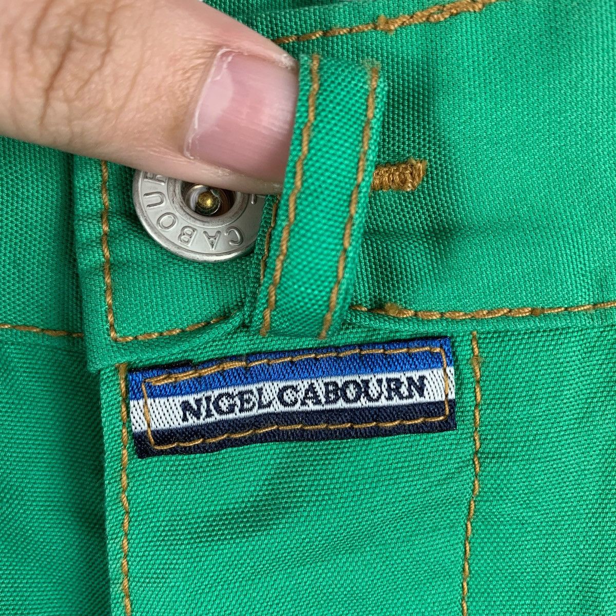 Japanese Brand × Nigel Cabourn NIGEL CABOURN Green baggy colour jeans Size US 33 - 19 Thumbnail