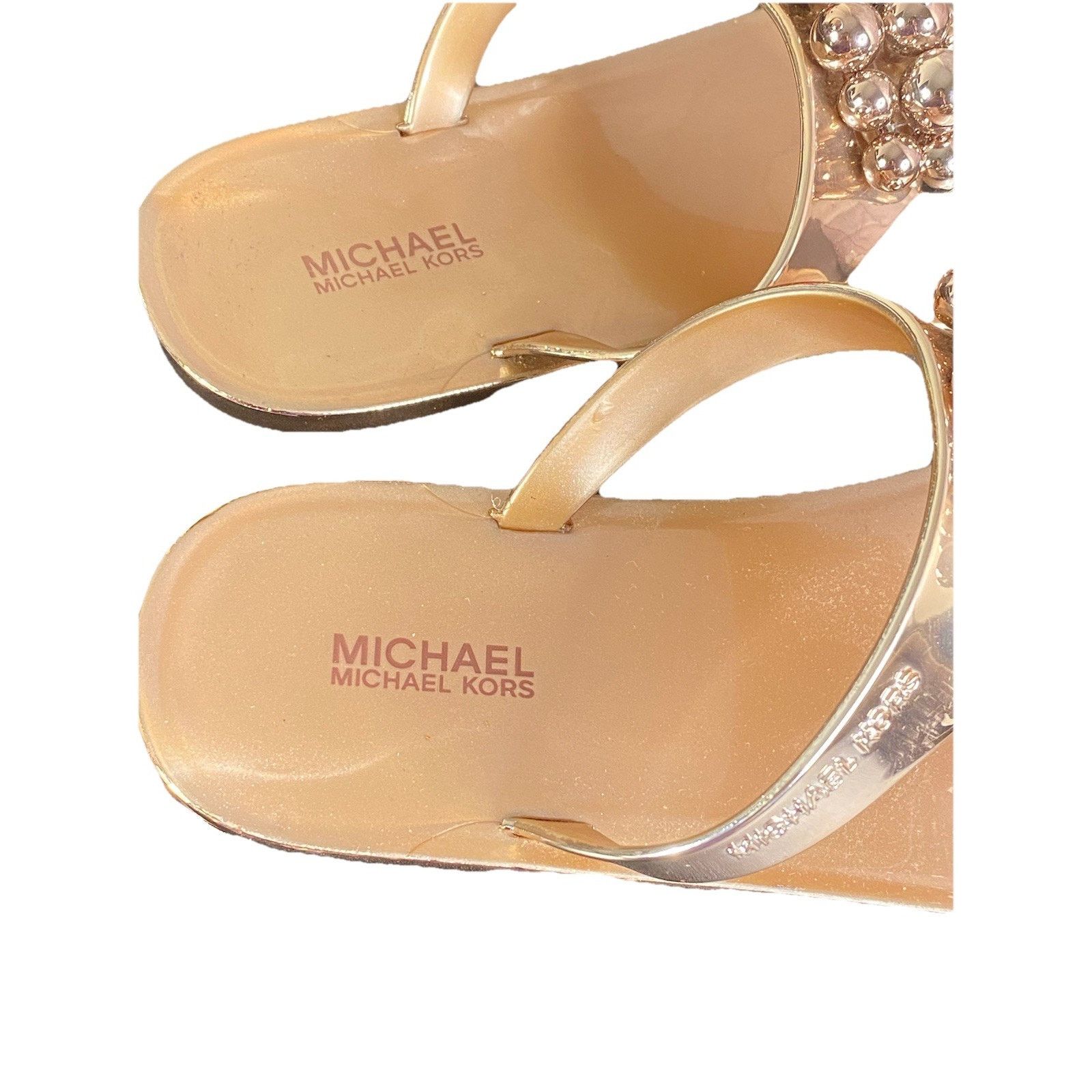 Michael Kors Michael Michael Kors Jet Sz 7 Rose Gold Grape Cluster Sandal Size US 7 / IT 37 - 5 Thumbnail