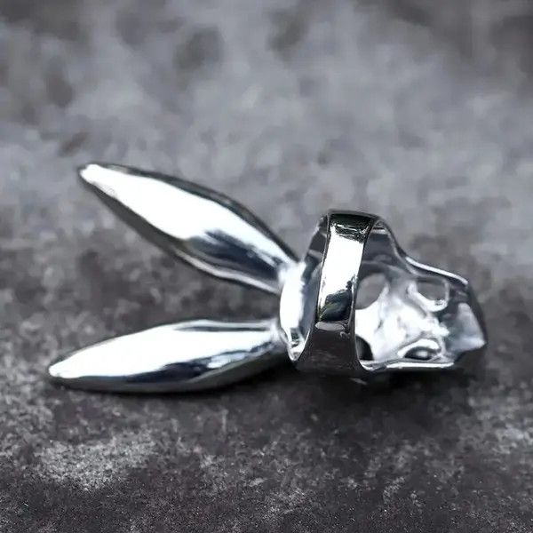 Designer Skull Rock Bunny Ring Size ONE SIZE - 3 Thumbnail