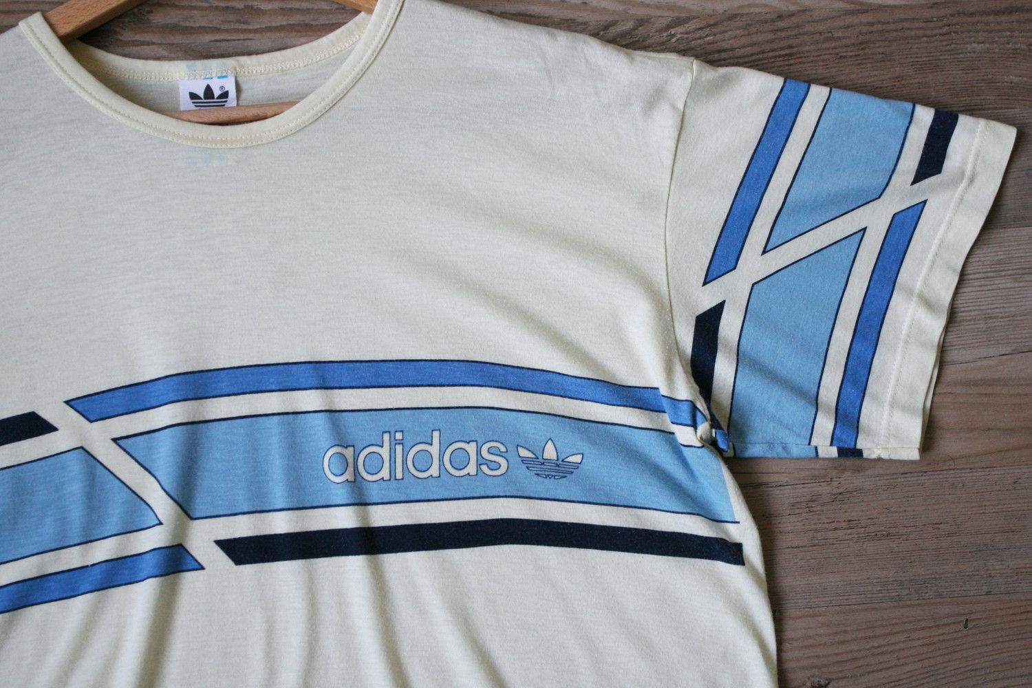 Adidas Vintage 1980s Adidas Ivan Lendl Tennis Pattern T Shirt S M Size US M / EU 48-50 / 2 - 2 Thumbnail