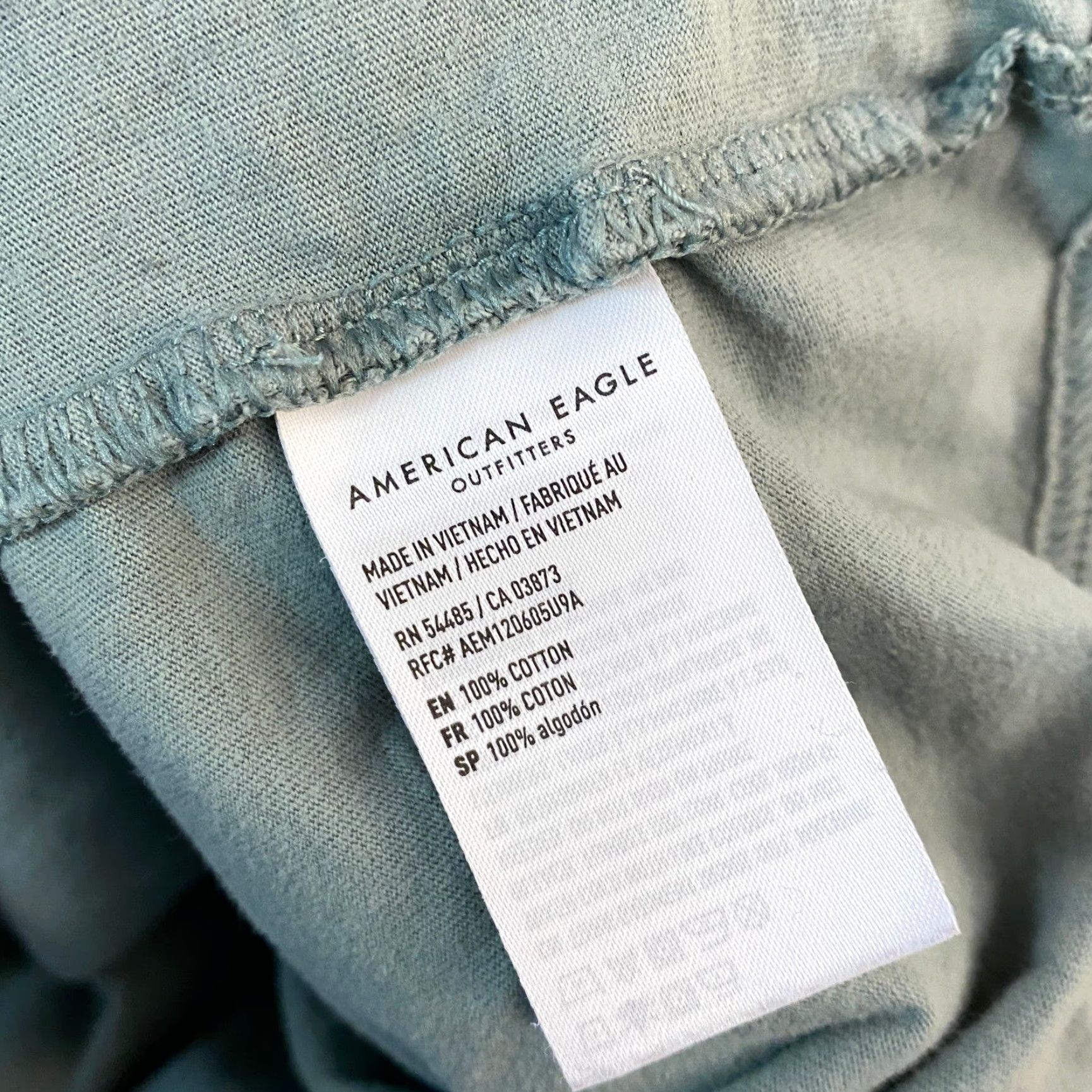 American Eagle Outfitters VINTAGE has no; ignore. Provide title: "American Eagle T-Shirt Long Sleeve Mens LT Green Crew Neck Logo Graphic Print All Seasons" Size US L / EU 52-54 / 3 - 5 Thumbnail