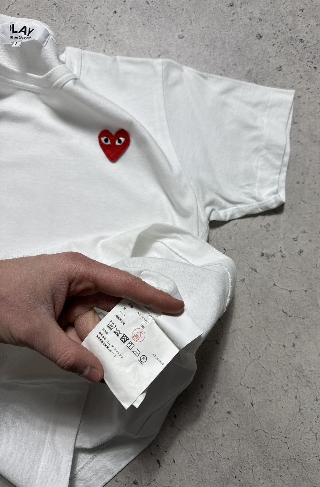 Comme des Garcons PLAY Comme Des Garcons CDG Play Luxury Women’s White T-Shirt Size L / US 10 / IT 46 - 9 Thumbnail