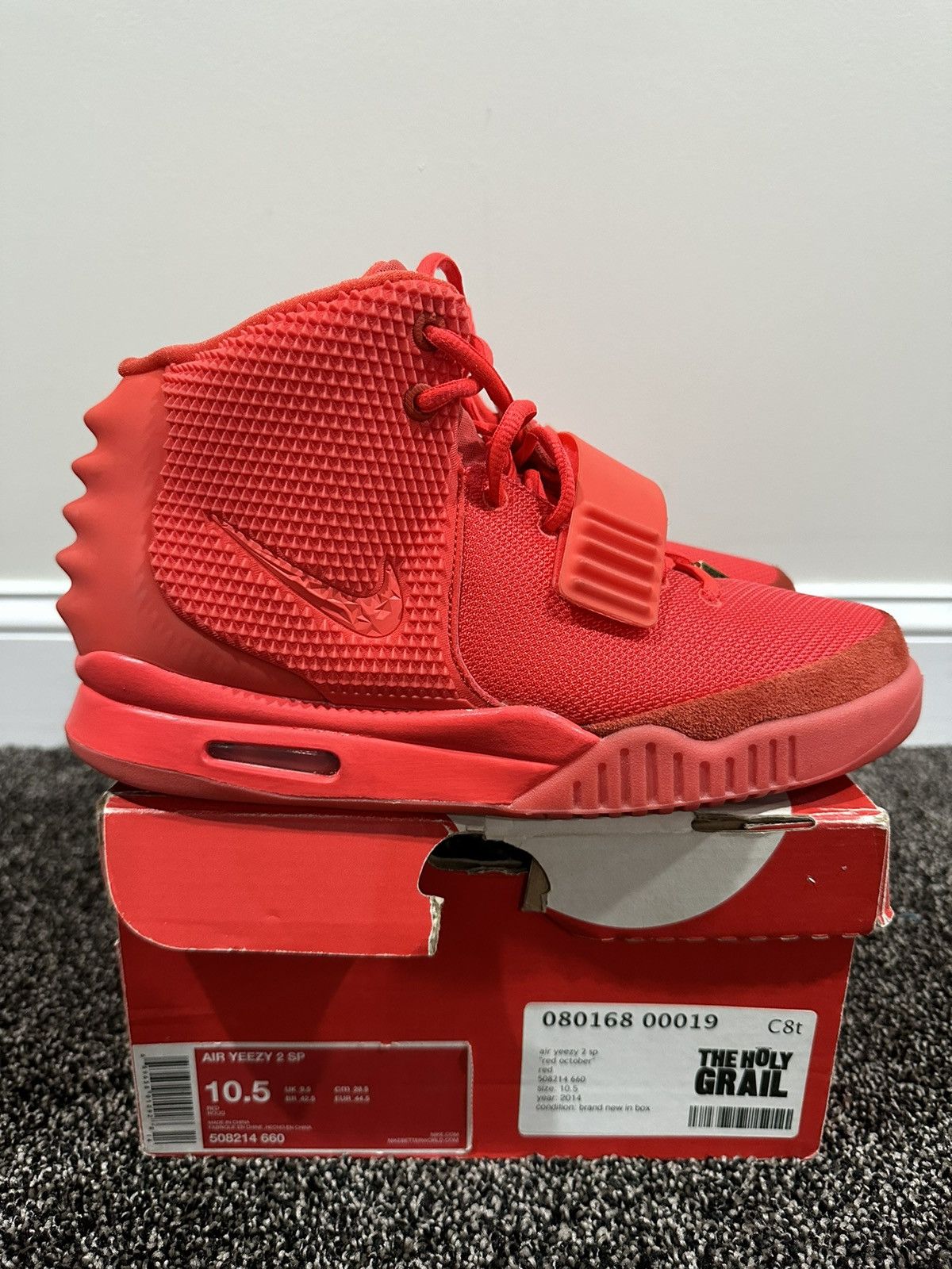 Kanye West × Nike Nike Air Yeezy 2 SP Kanye West Red October Sneakers 2014 Size US 10.5 / EU 43-44 - 5 Thumbnail