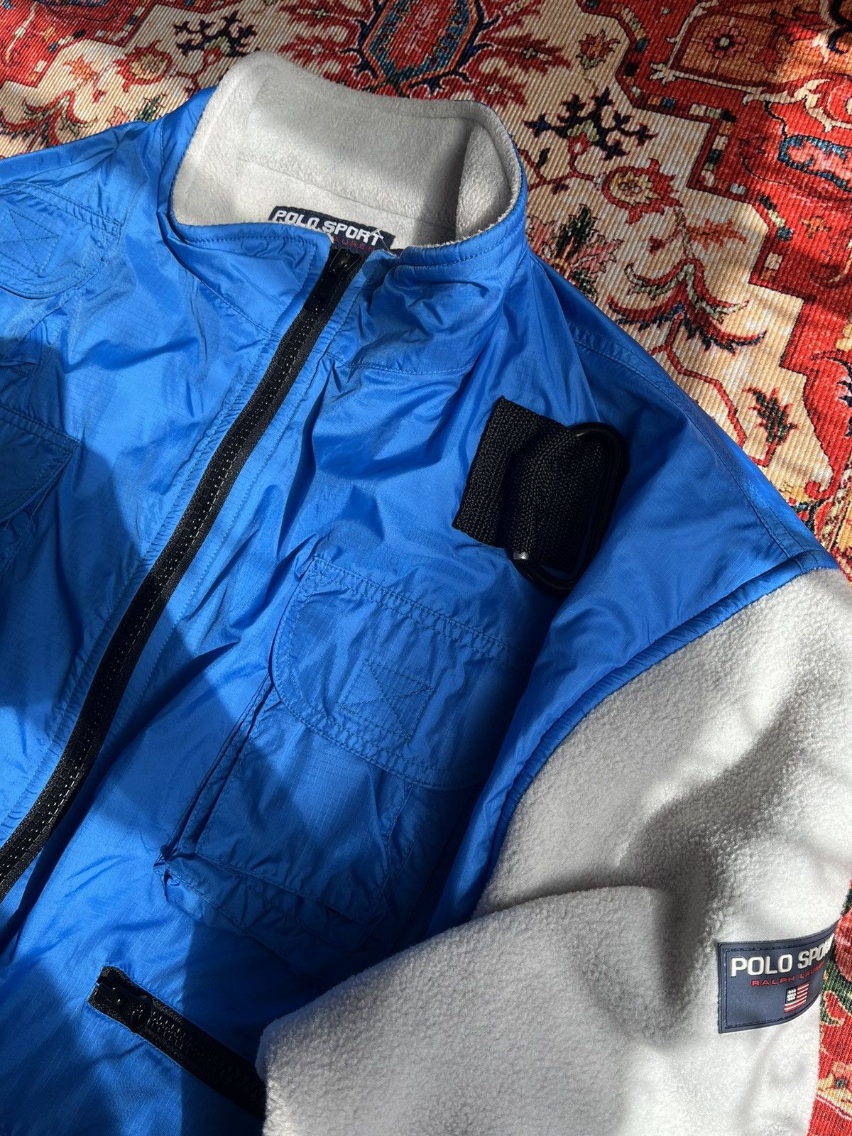 Balenciaga Vintage Polo Sport Ralph Lauren Multi-Pocket Fleece Jacket Size US L / EU 52-54 / 3 - 3 Thumbnail