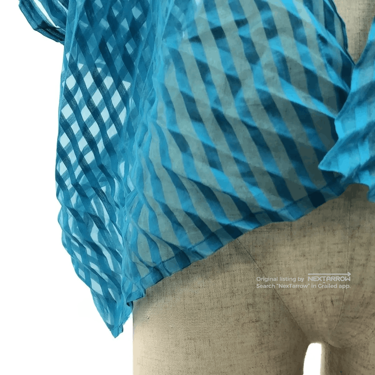 Issey Miyake Pleated Dress in Blue, Women's — image 3 of 6