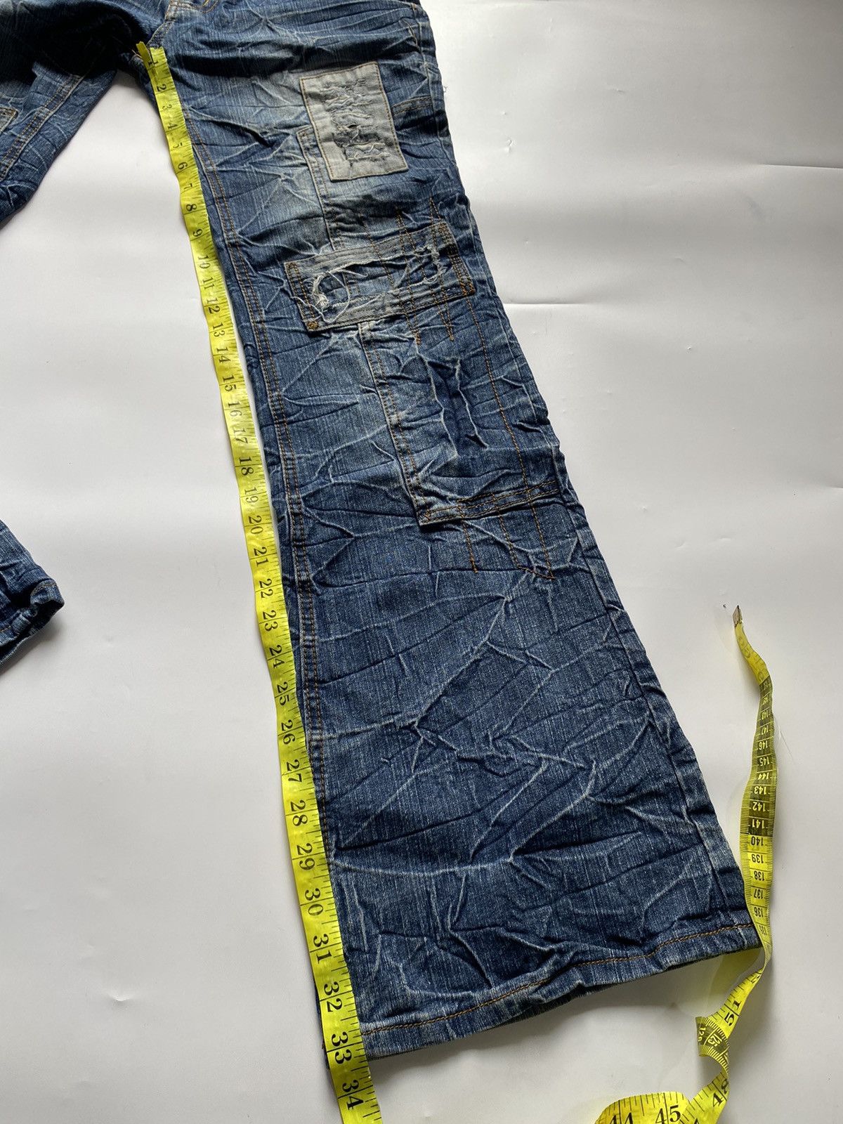 If Six Was Nine × Japanese Brand × Le Grande Bleu (L.G.B.) Flared distressed A.5 jeans japanese brand style Size US 28 / EU 44 - 11 Thumbnail
