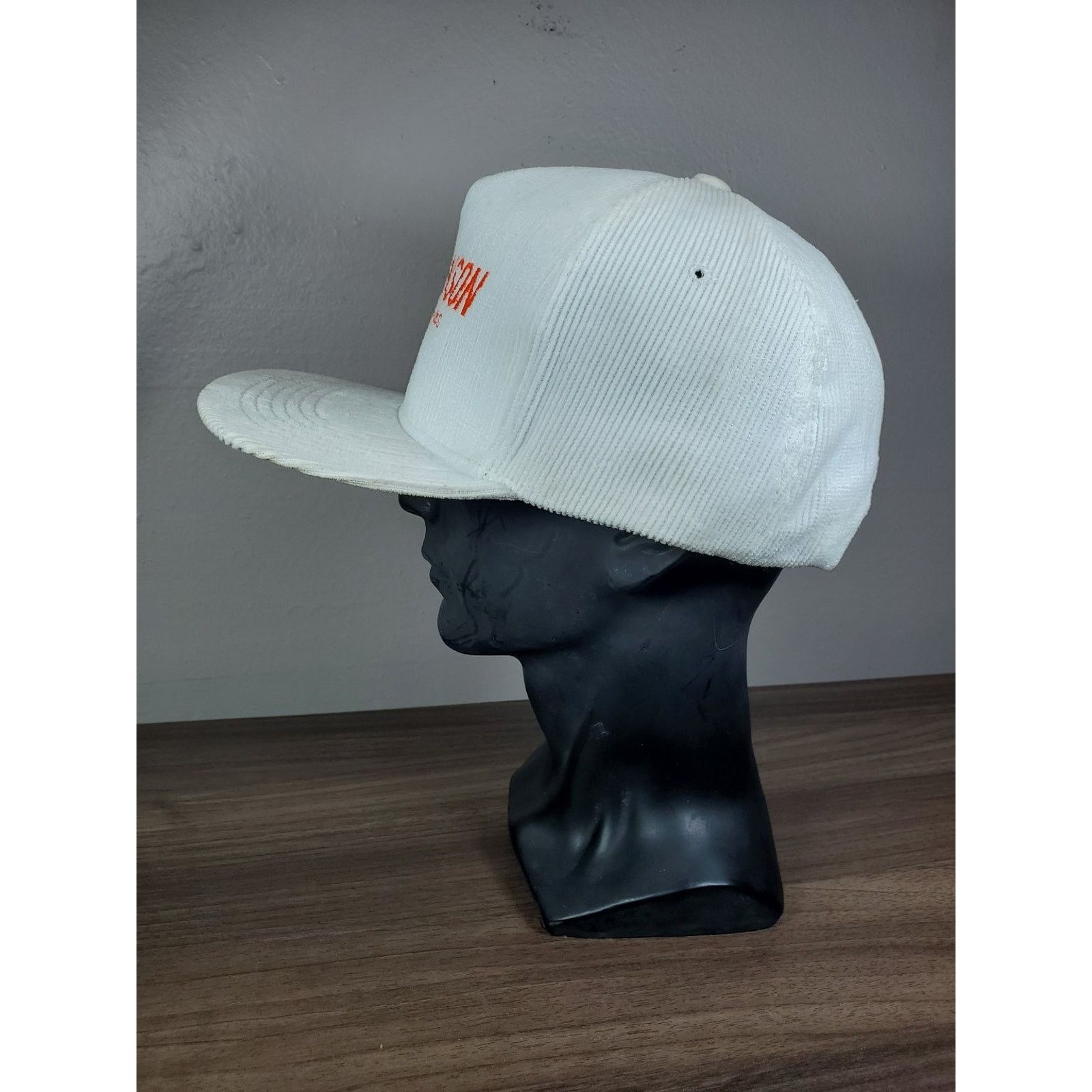 Vintage SE Johnson Companies White Corduroy Trucker Hat Snapback Cap Size ONE SIZE - 4 Thumbnail