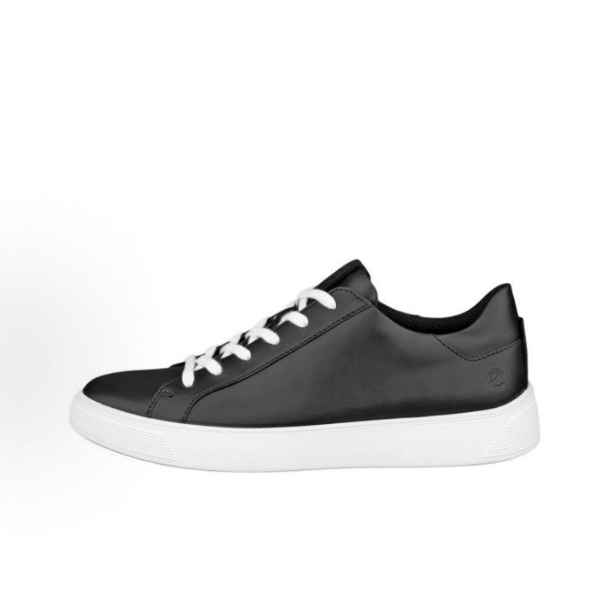 Ecco ECCO MEN'S 46 STREET TRAY BLACK LEATHER SNEAKER LACE UP NIB Size US 12 / EU 45 - 2 Thumbnail
