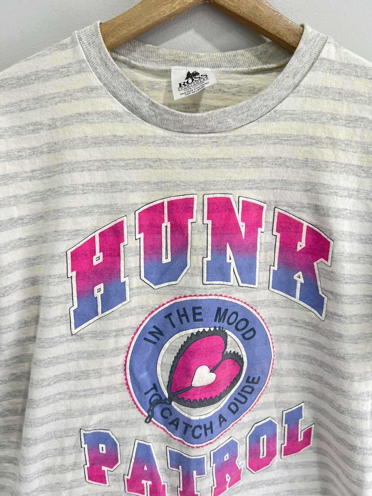 Vintage Vtg Womens Hunk Patrol Striped Shirt Cropped Y2K guy beach Size US XS / EU 42 / 0 - 2 Thumbnail