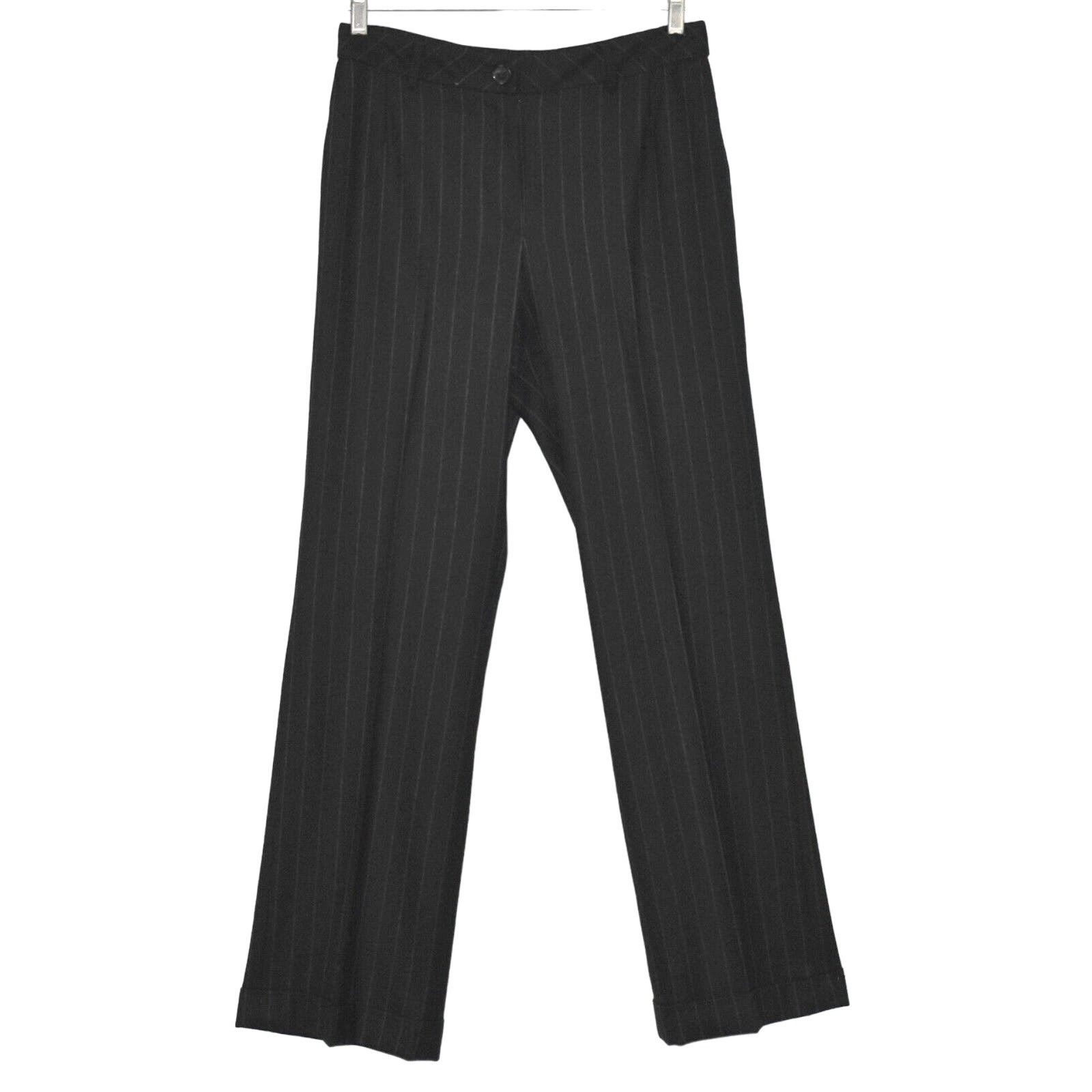Akris AKRIS Striped Wool Straight Cuffed Dress Trouser Pants US 10 Size 32" / US 10 / IT 46 - 1 Thumbnail