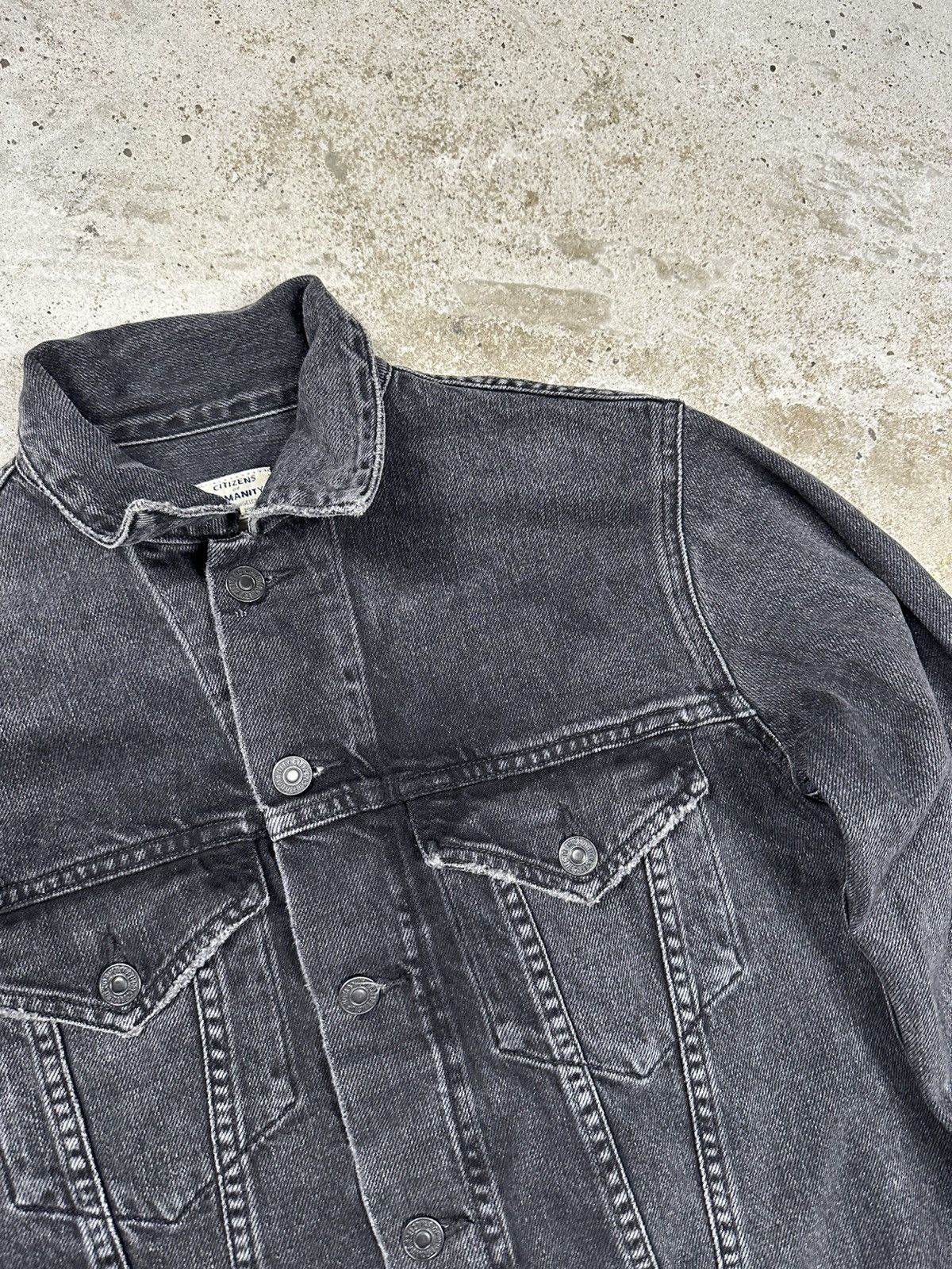 Citizens Of Humanity Citizens of Humanity LA Washed Black Denim Trucker Jacket Size US S / EU 44-46 / 1 - 5 Thumbnail