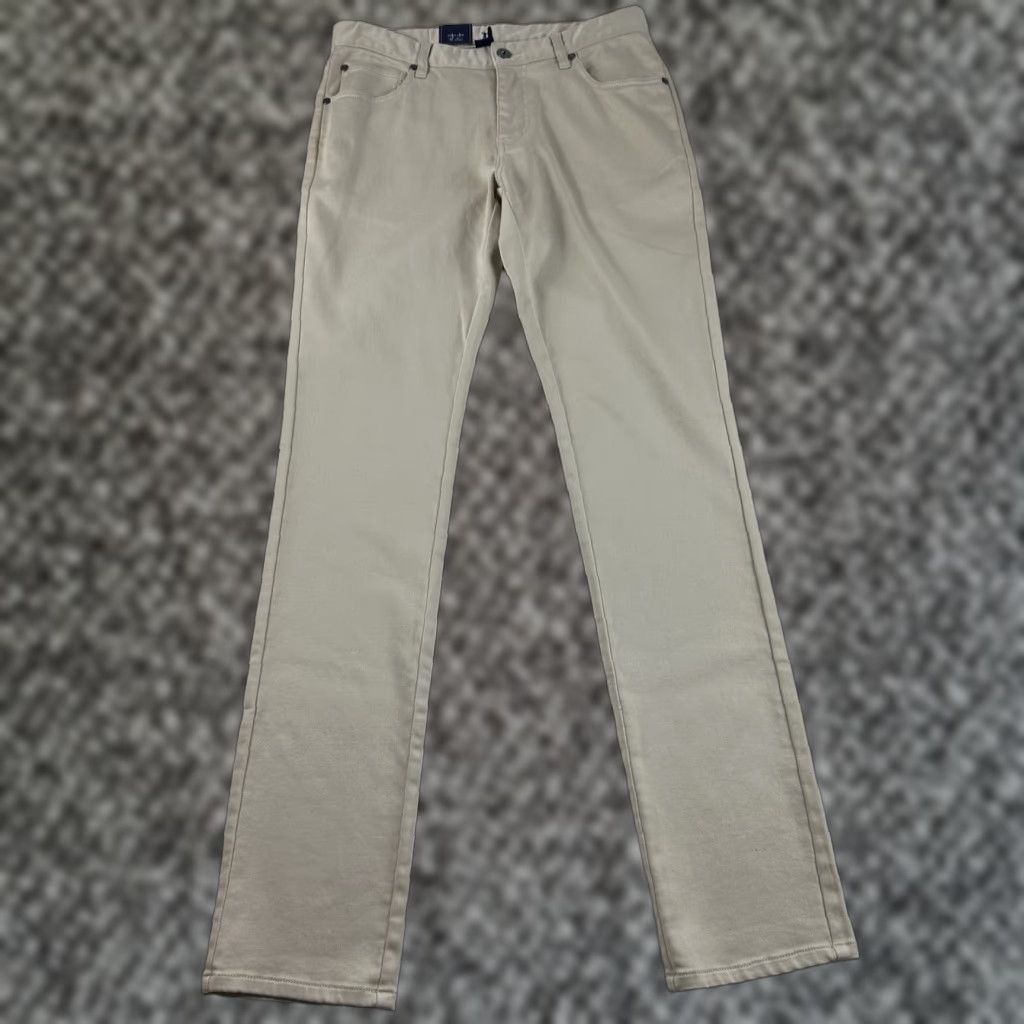 JOHNNIE-O Terry Casual 5 Pocket Pants Jeans Men's 30x34 Stretch Stone Beige
