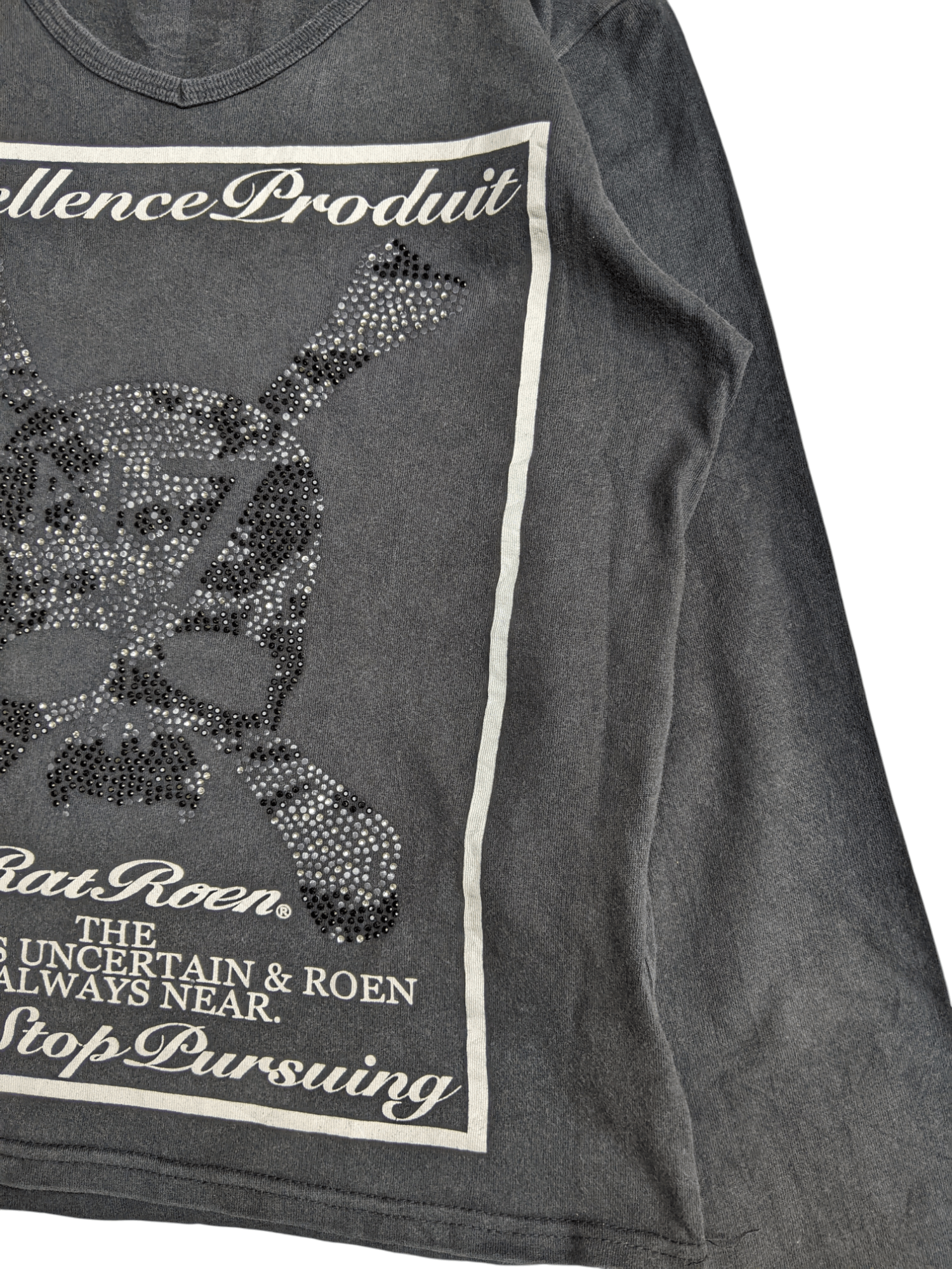 Roen Rat Roen Washed Glam Studded Skull T shirt Size M / US 6-8 / IT 42-44 - 3 Thumbnail