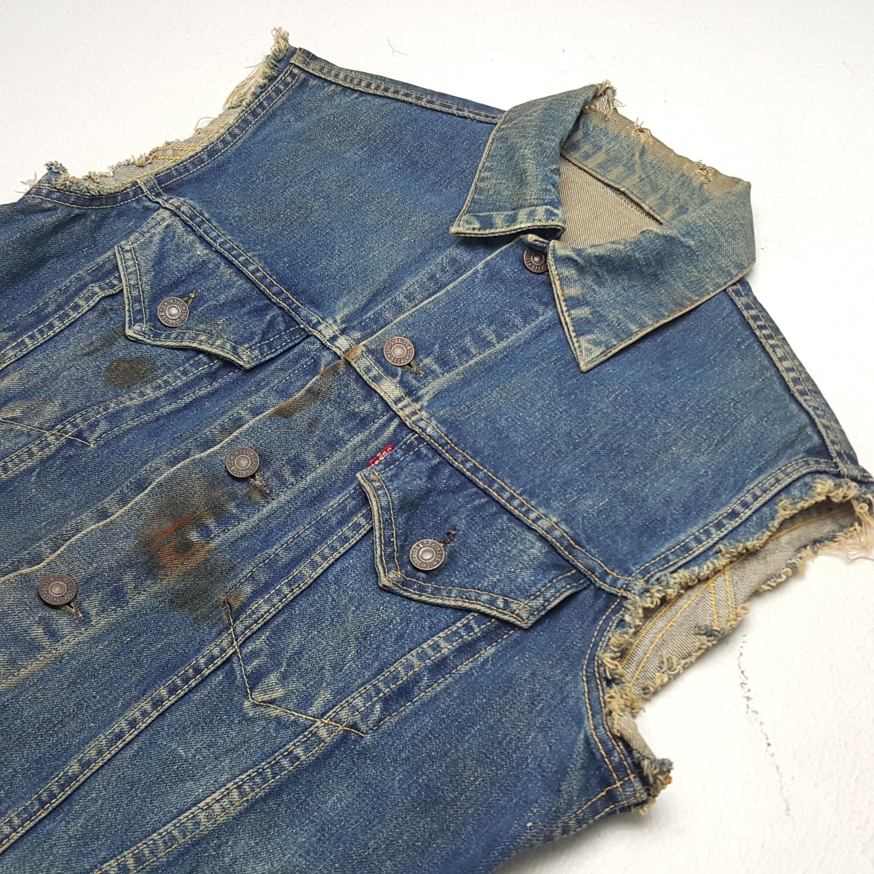 Levi's × Vintage Vintage Levi's Denim Sleeveless Jacket Size US S / EU 44-46 / 1 - 6 Thumbnail