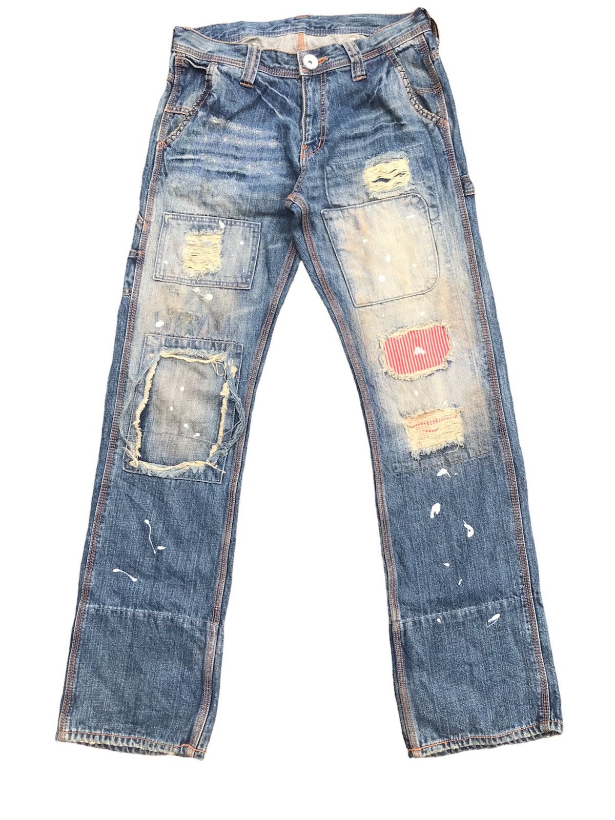If Six Was Nine Back Vintage Distressed Denim Size US 32 / EU 48 - 1 Thumbnail