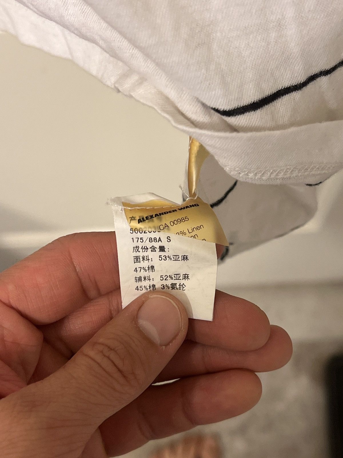 Alexander Wang × T by Alexander Wang T by Alexander Wang sz Small linen stripe crewneck Tee Size US S / EU 44-46 / 1 - 5 Thumbnail