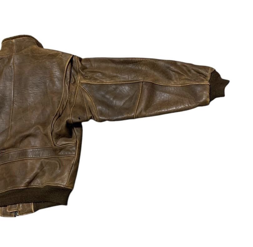 Vintage Vintage Military Leather Bomber Jacket Size US L / EU 52-54 / 3 - 7 Thumbnail