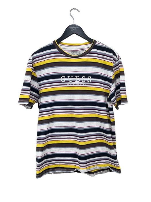 Guess striped clearance shirt yellow