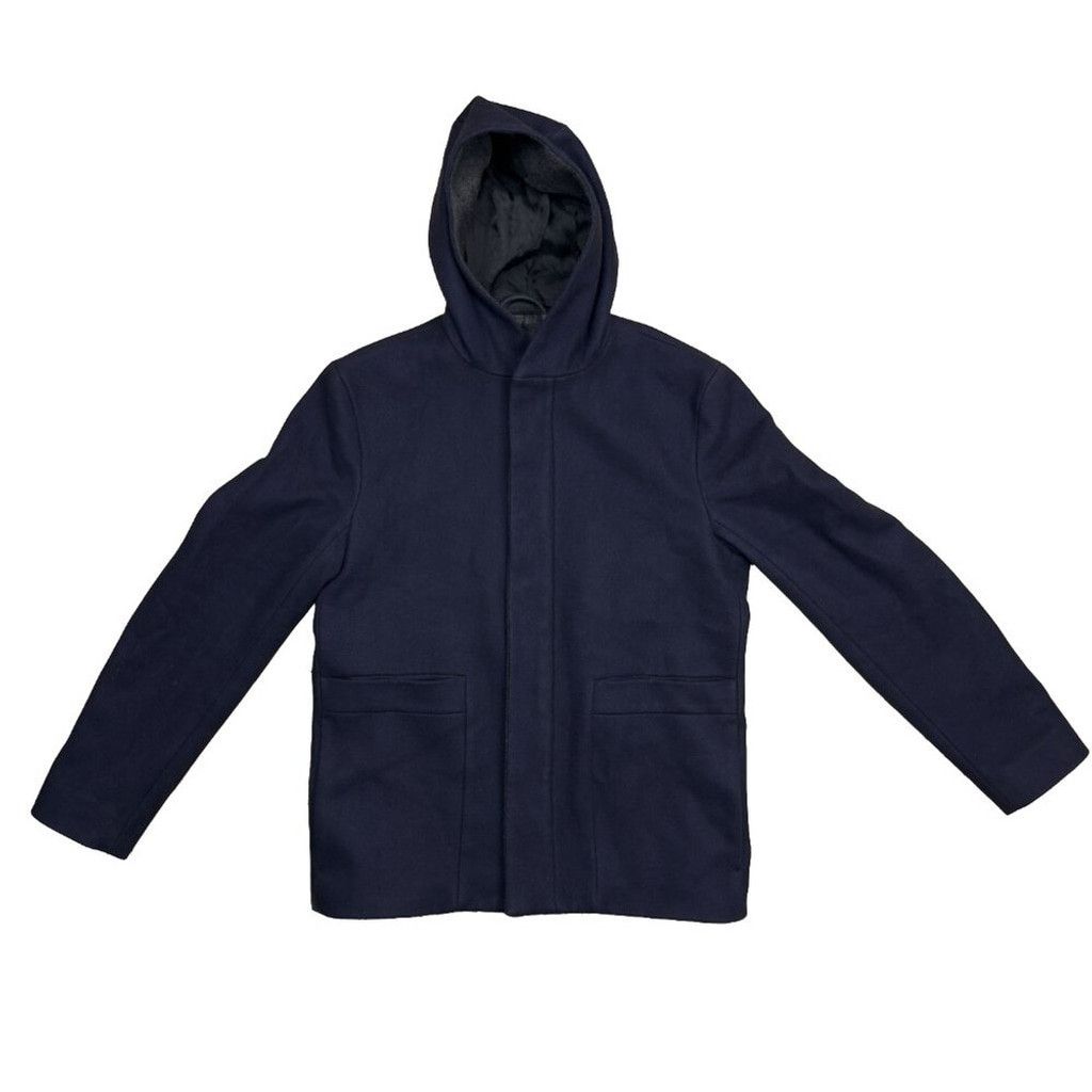 Cos COS Wool Navy Blue Contemporary Fall Hooded Jacket sz 36 R Size US L / EU 52-54 / 3 - 2 Thumbnail