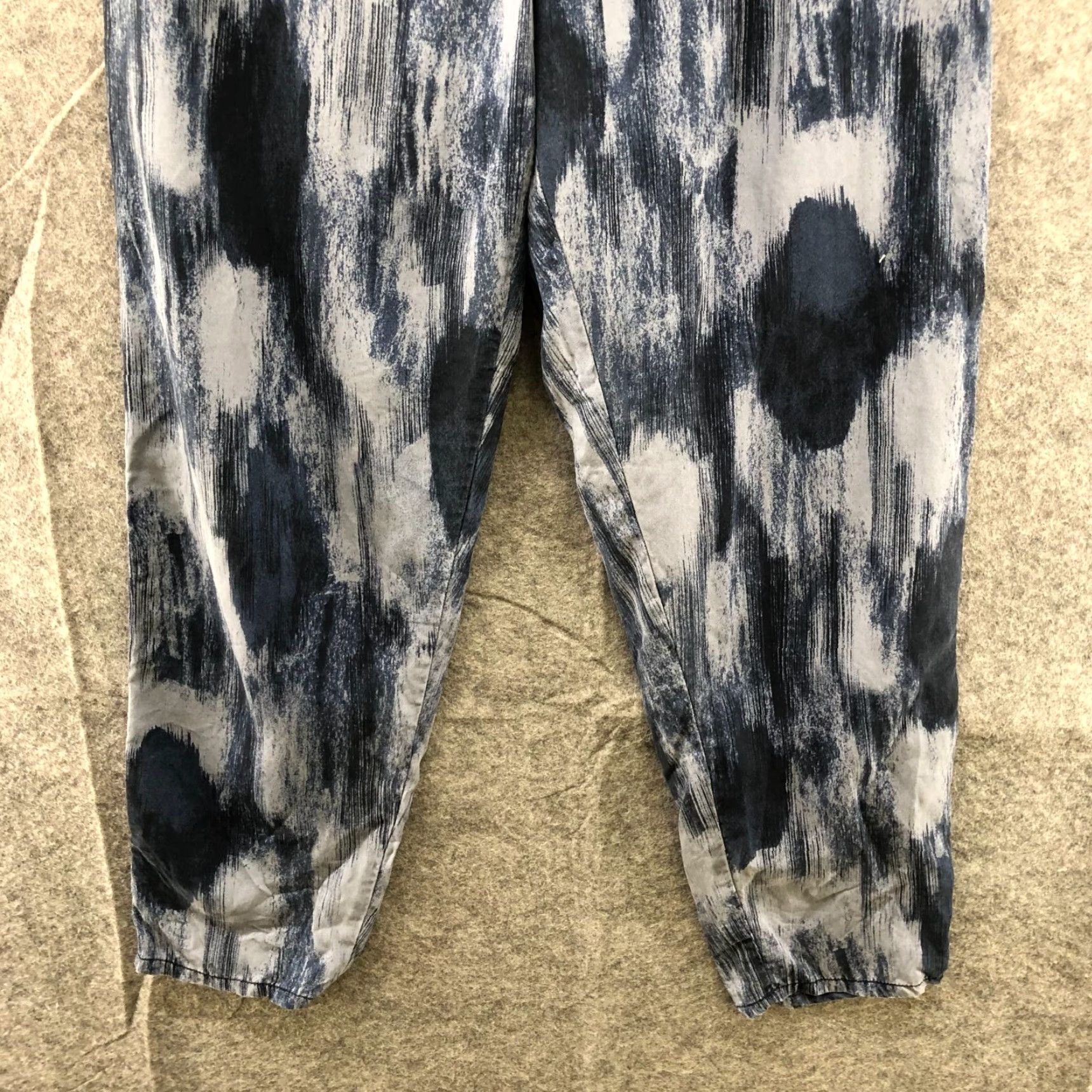 Gap GAP Blue Tie Dye Pull On Pants Womens S Lyocell High Rise Ankle Bohemian Size 28" / US 6 / IT 42 - 4 Thumbnail