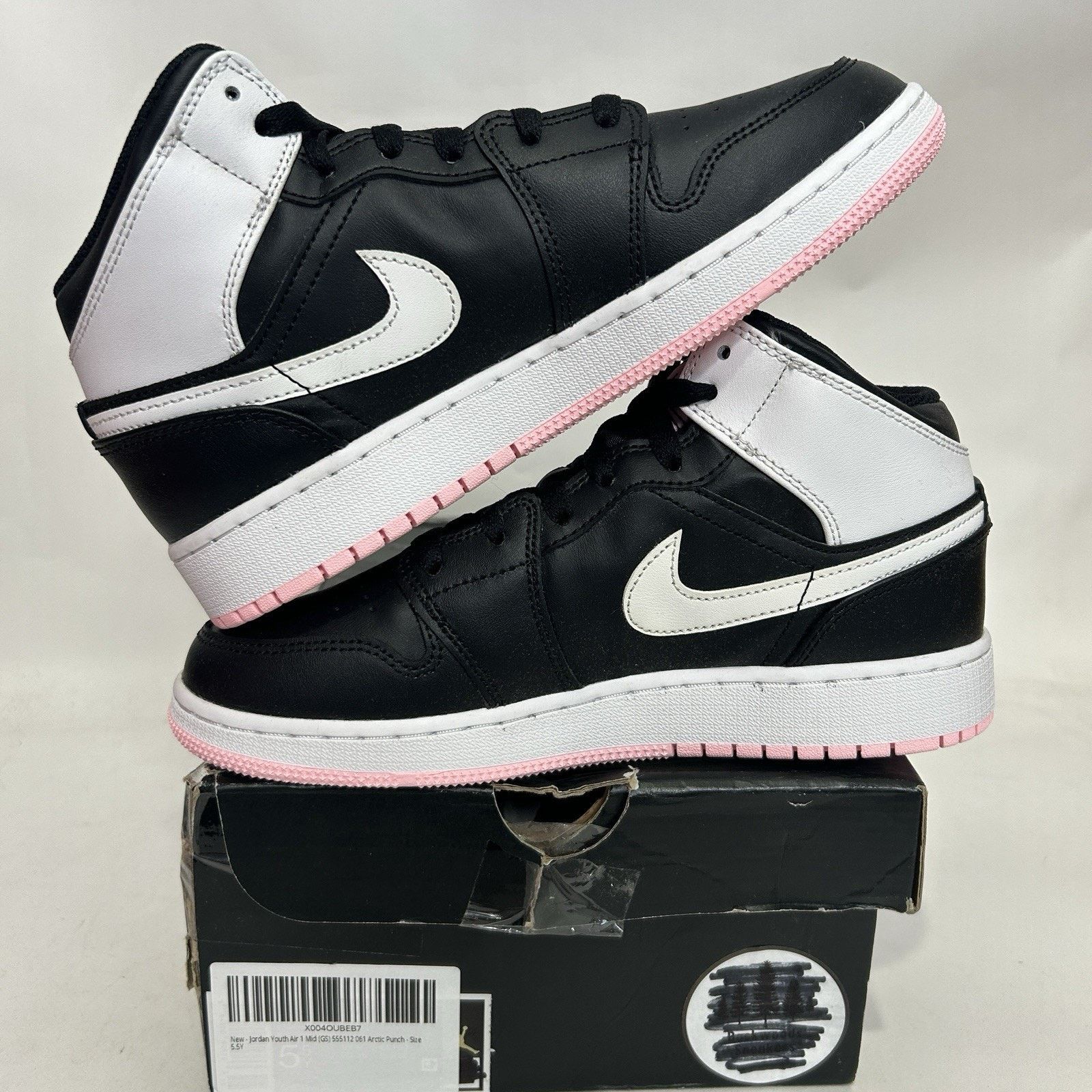 Jordan Brand Nike Air Jordan 1 Mid Retro GS “Arctic Punch/White Pink" Size US 7 / IT 37 - 3 Thumbnail