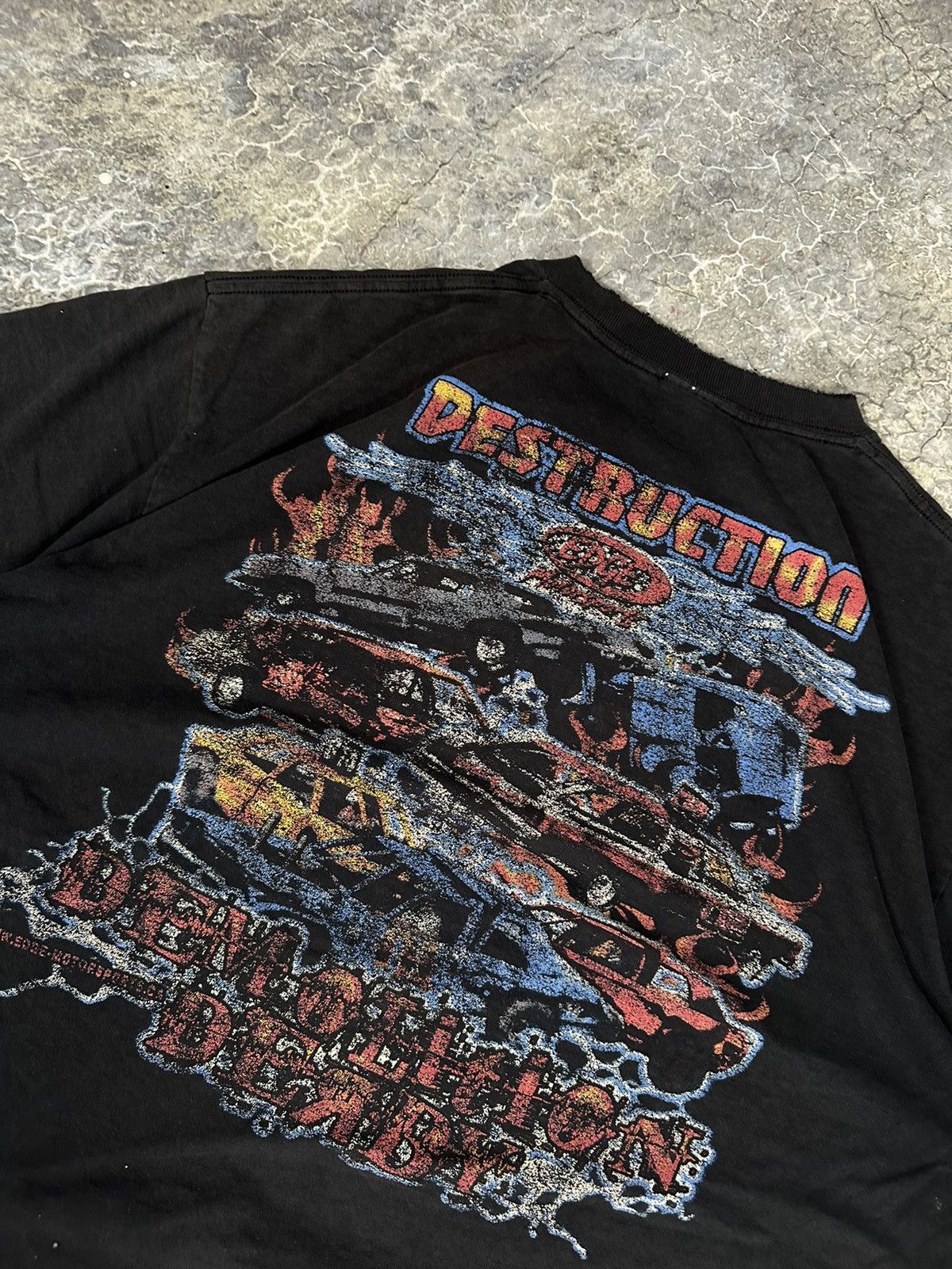 Designer × Vintage Vintage Thrashed Destruction Tee Size US XL / EU 56 / 4 - 5 Thumbnail