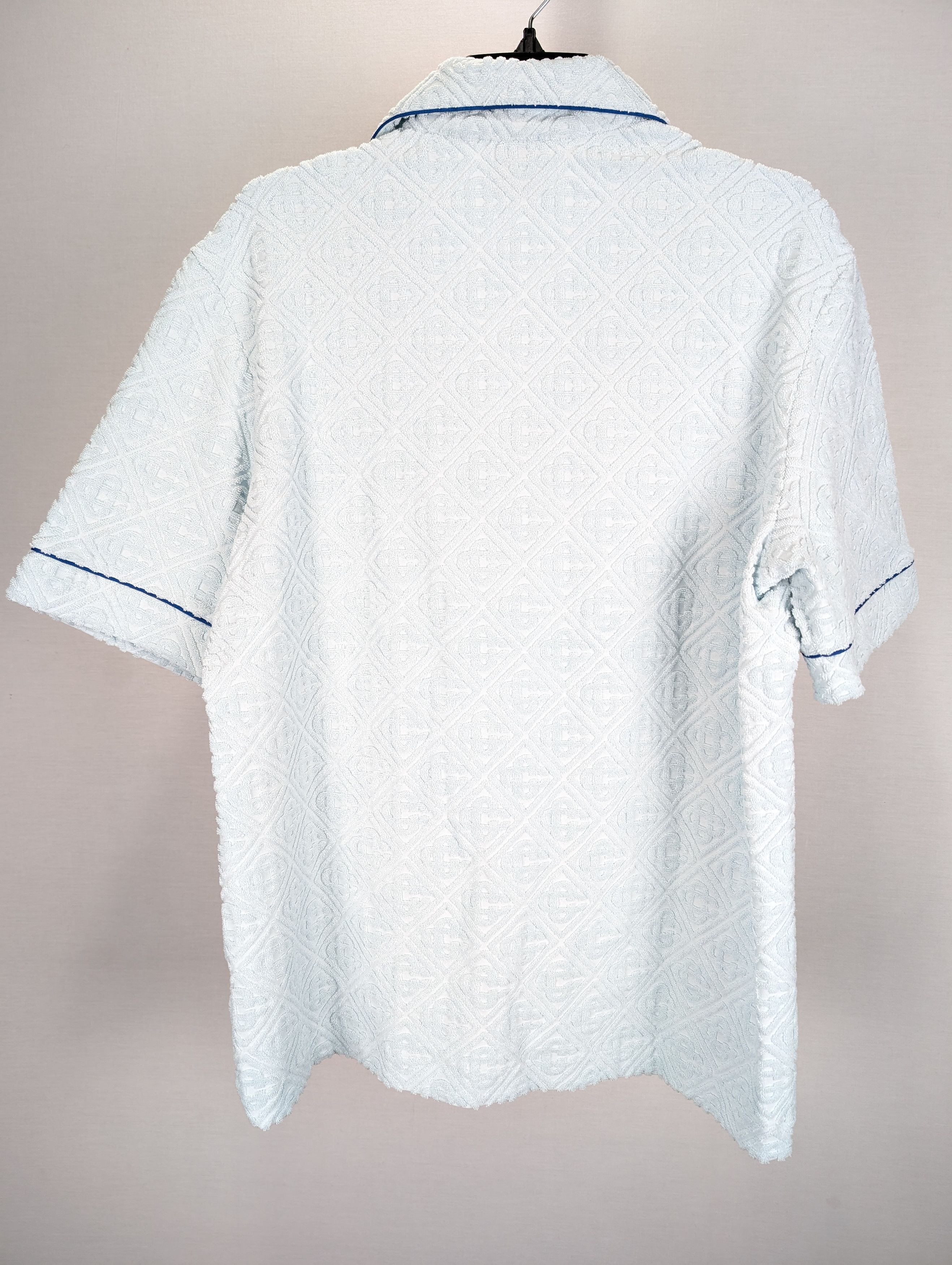 Casablanca o1rshd1 DUP / Towelling Monogram Collar Shirt in Light Blue Size US M / EU 48-50 / 2 - 9 Thumbnail