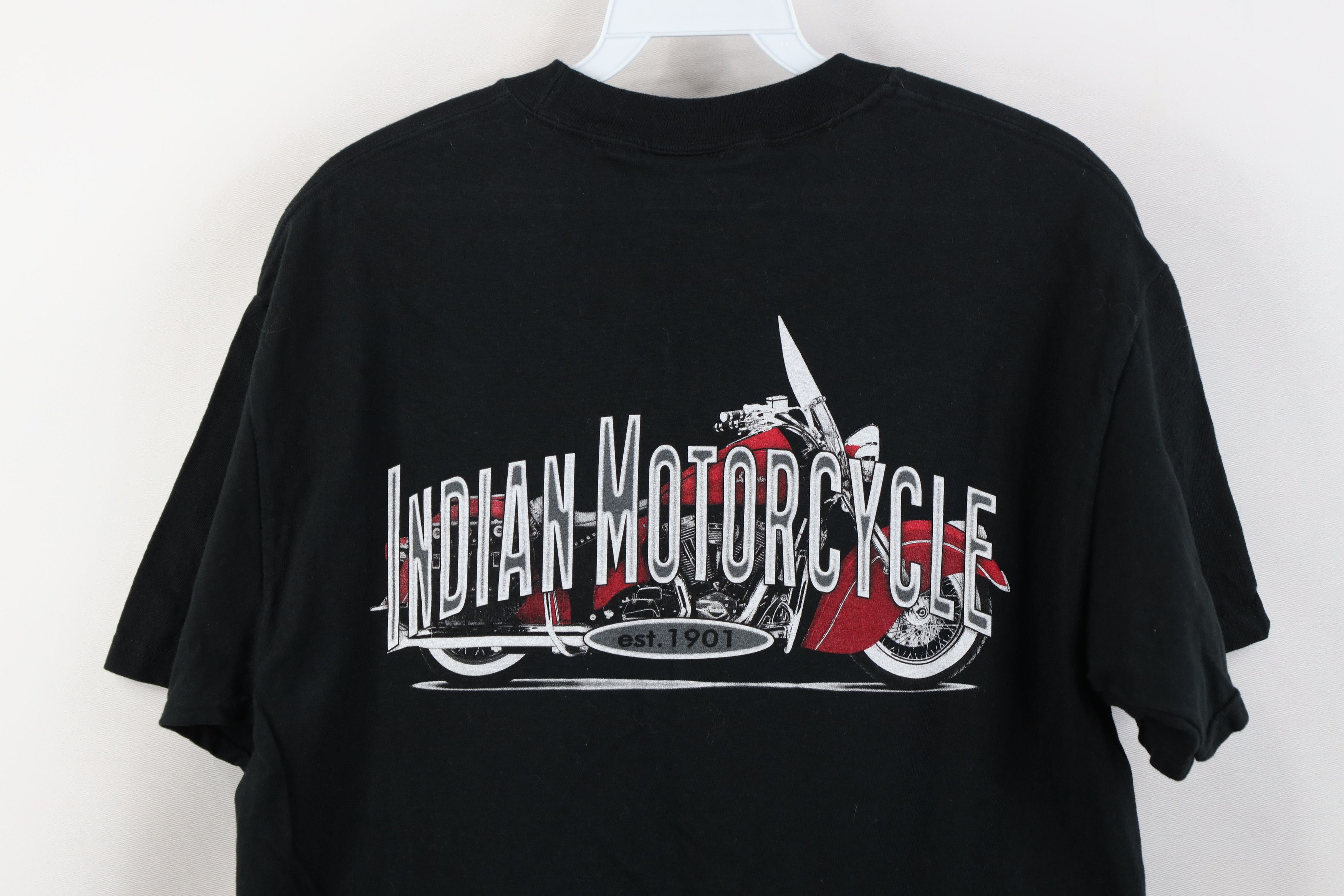 Vintage Vintage 90s Y2K Indian Motorcycle Spell Out T-Shirt Black Size US M / EU 48-50 / 2 - 13 Thumbnail