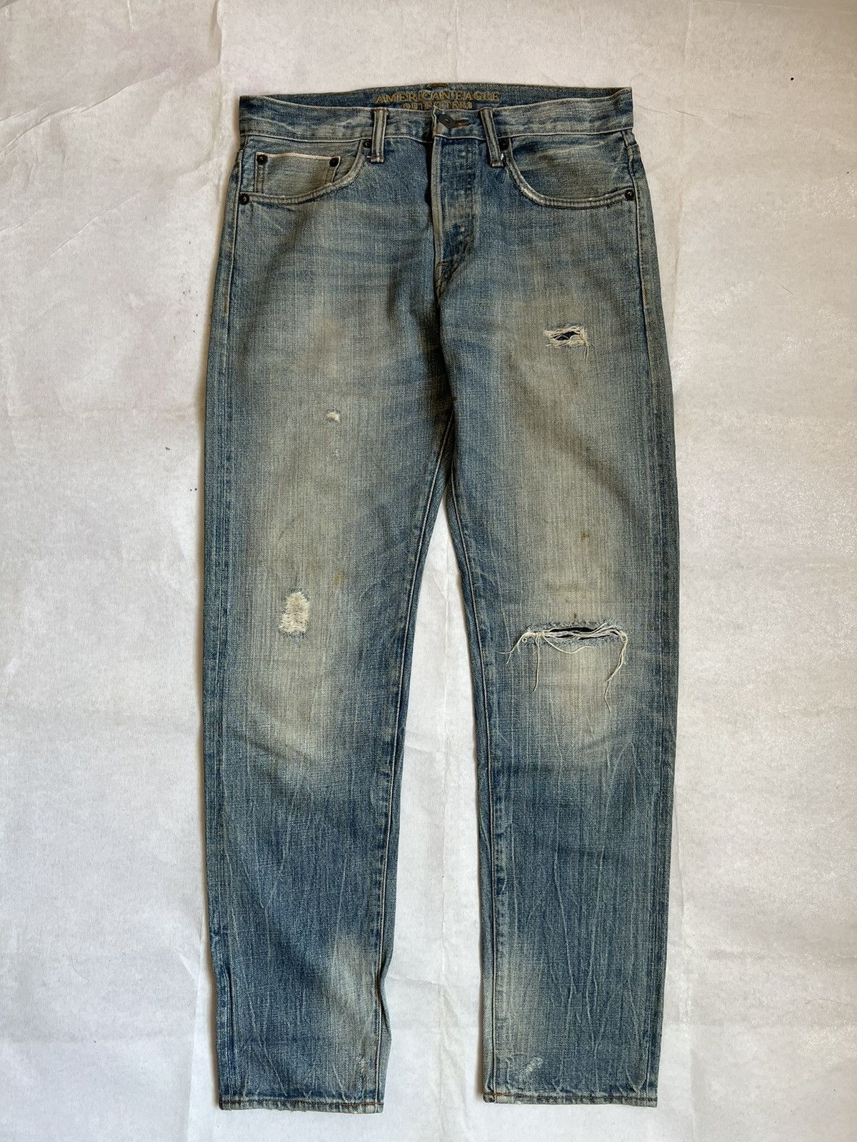 American Eagle Outfitters Vtg American Eagle Fly Button Selvedge Denim Kurt Cobain Size US 32 / EU 48 - 1 Thumbnail