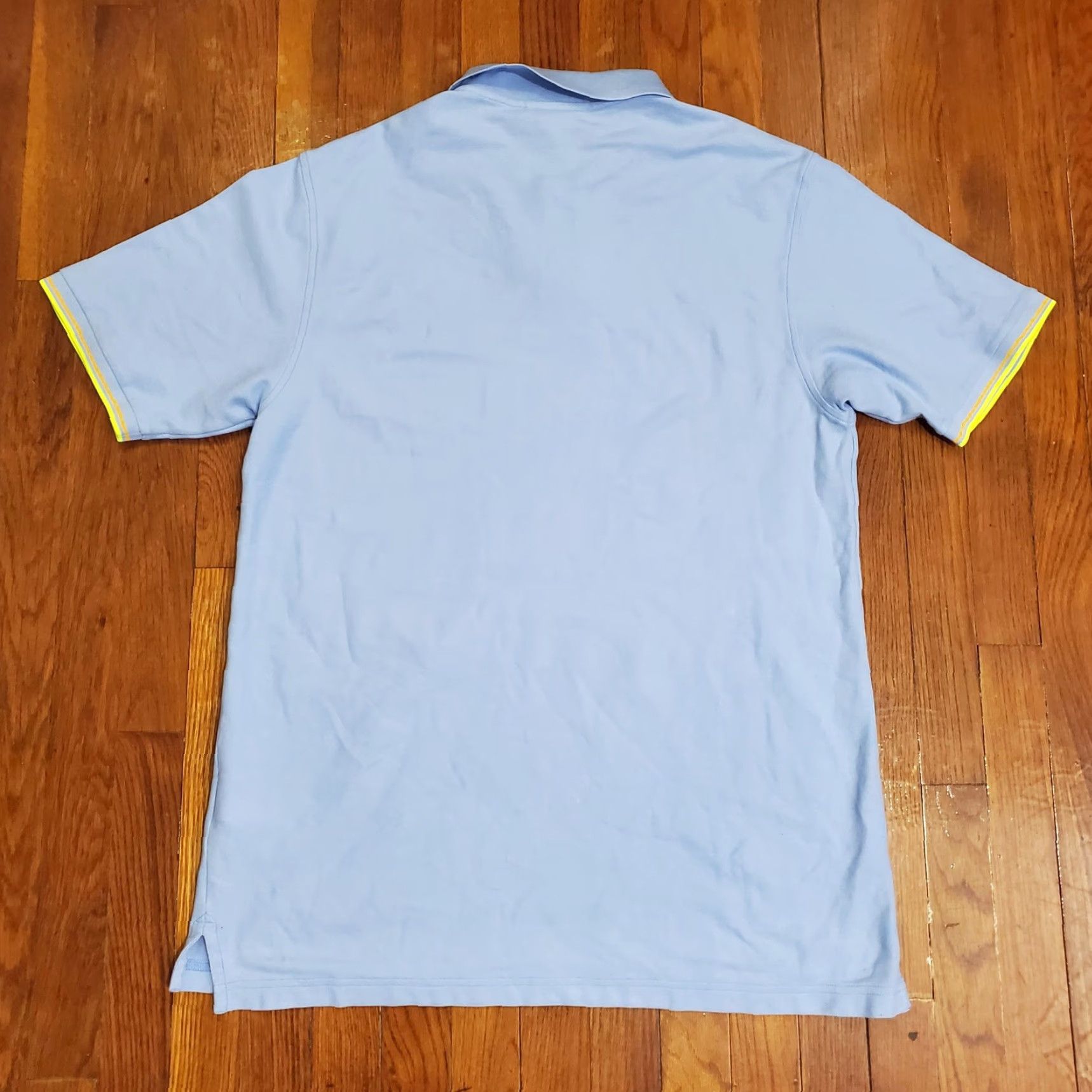 Psycho Bunny Psycho Bunny Polo Shirt Mens Large Light Blue Tipped Collar Pique Skull Logo Size US XXL / EU 58 / 5 - 6 Thumbnail