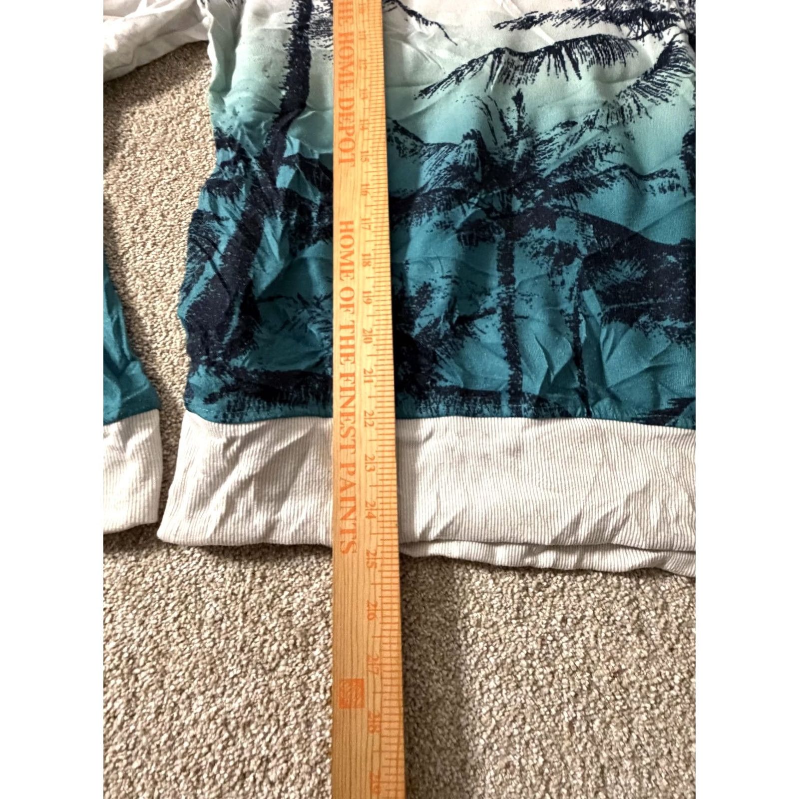Aeropostale Aeropostale Mens Medium Blue Palm Tree Graphic Hoodie Sweatshirt Size US M / EU 48-50 / 2 - 4 Thumbnail