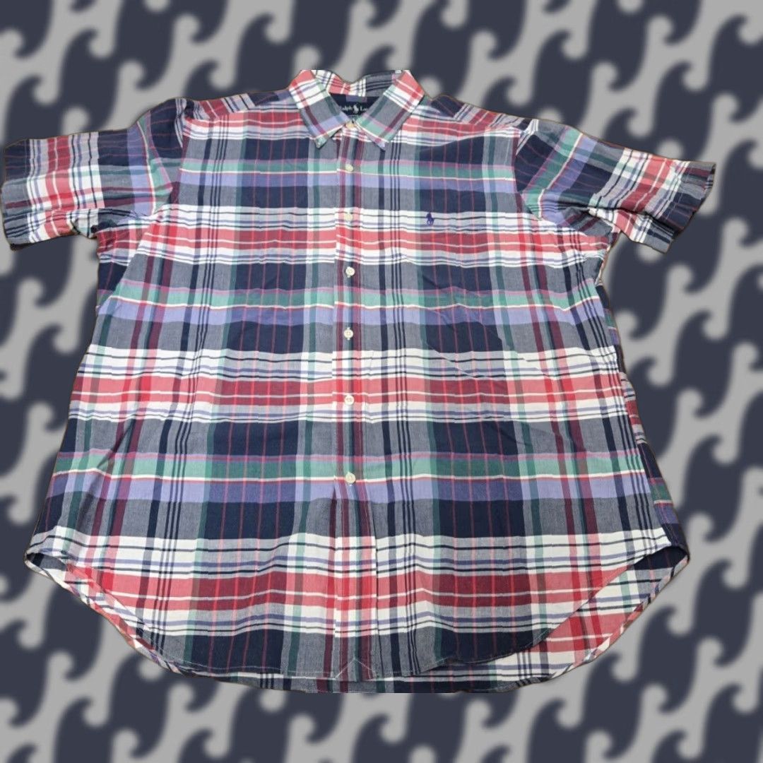 Polo Ralph Lauren Polo Ralph Lauren Shirt Men XL Short Sleeve Button Colorblock Plaid Classic Size US XL / EU 56 / 4 - 1 Thumbnail
